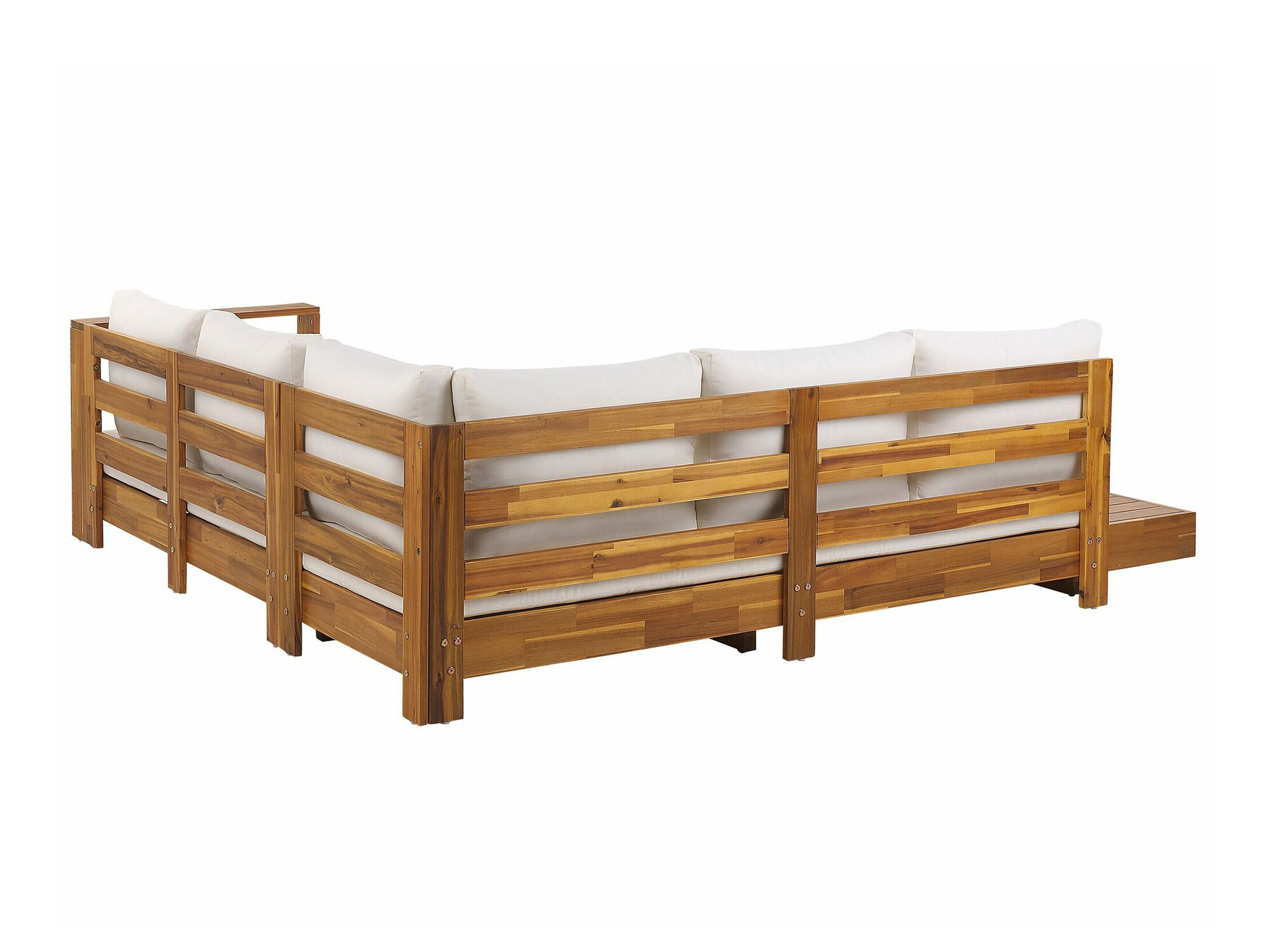 Baštenska sofa Berwyn 2548 (Belo + Svetlo drvo)