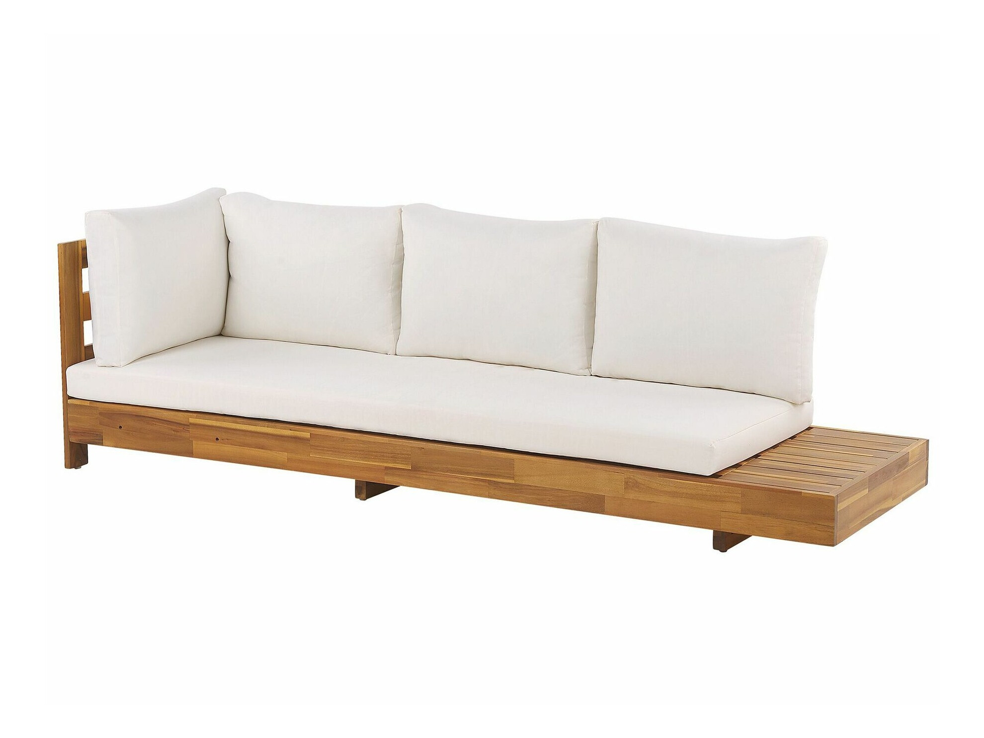 Baštenska sofa Berwyn 2548 (Belo + Svetlo drvo)