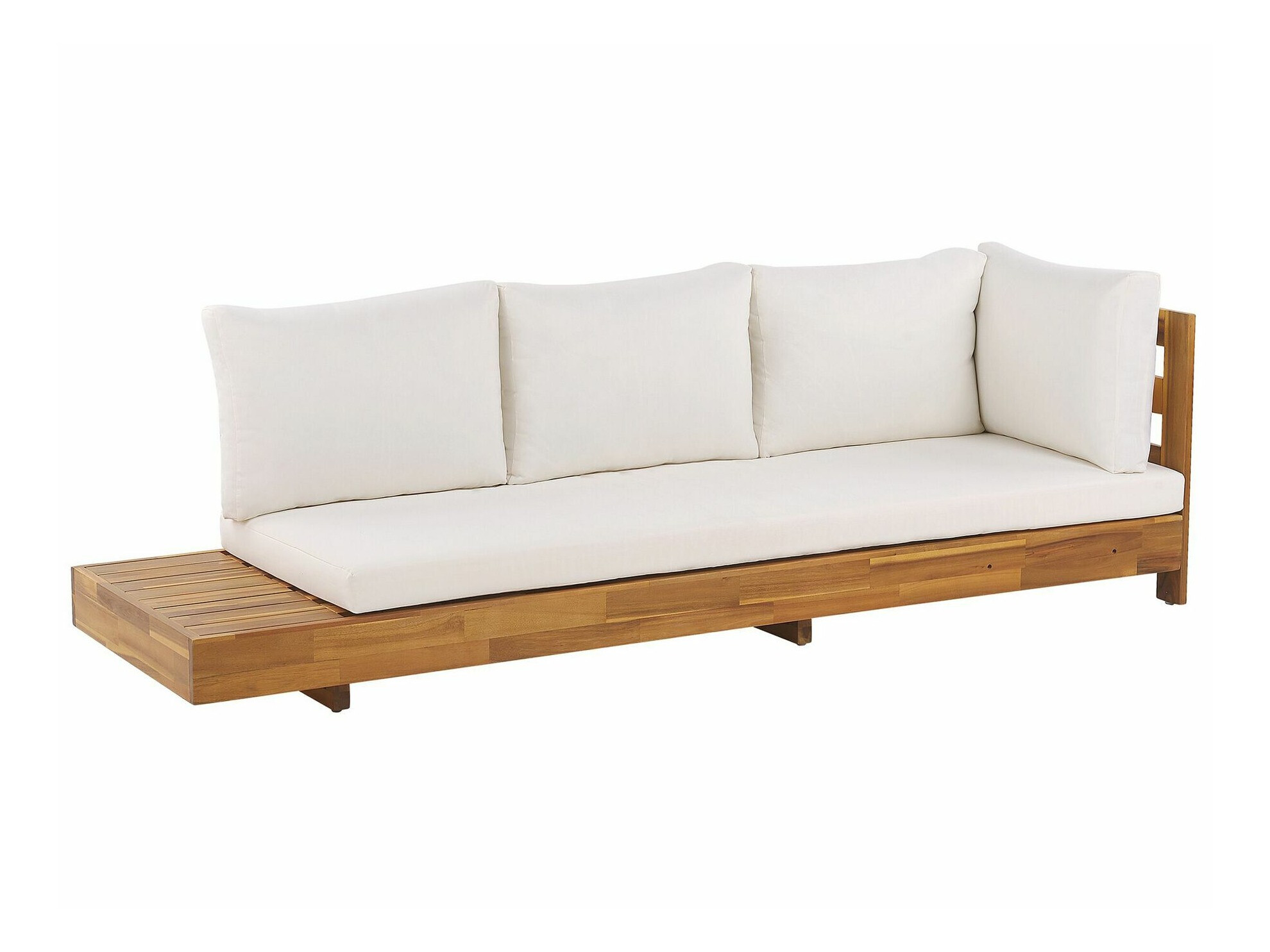 Baštenska sofa Berwyn 2548 (Belo + Svetlo drvo)