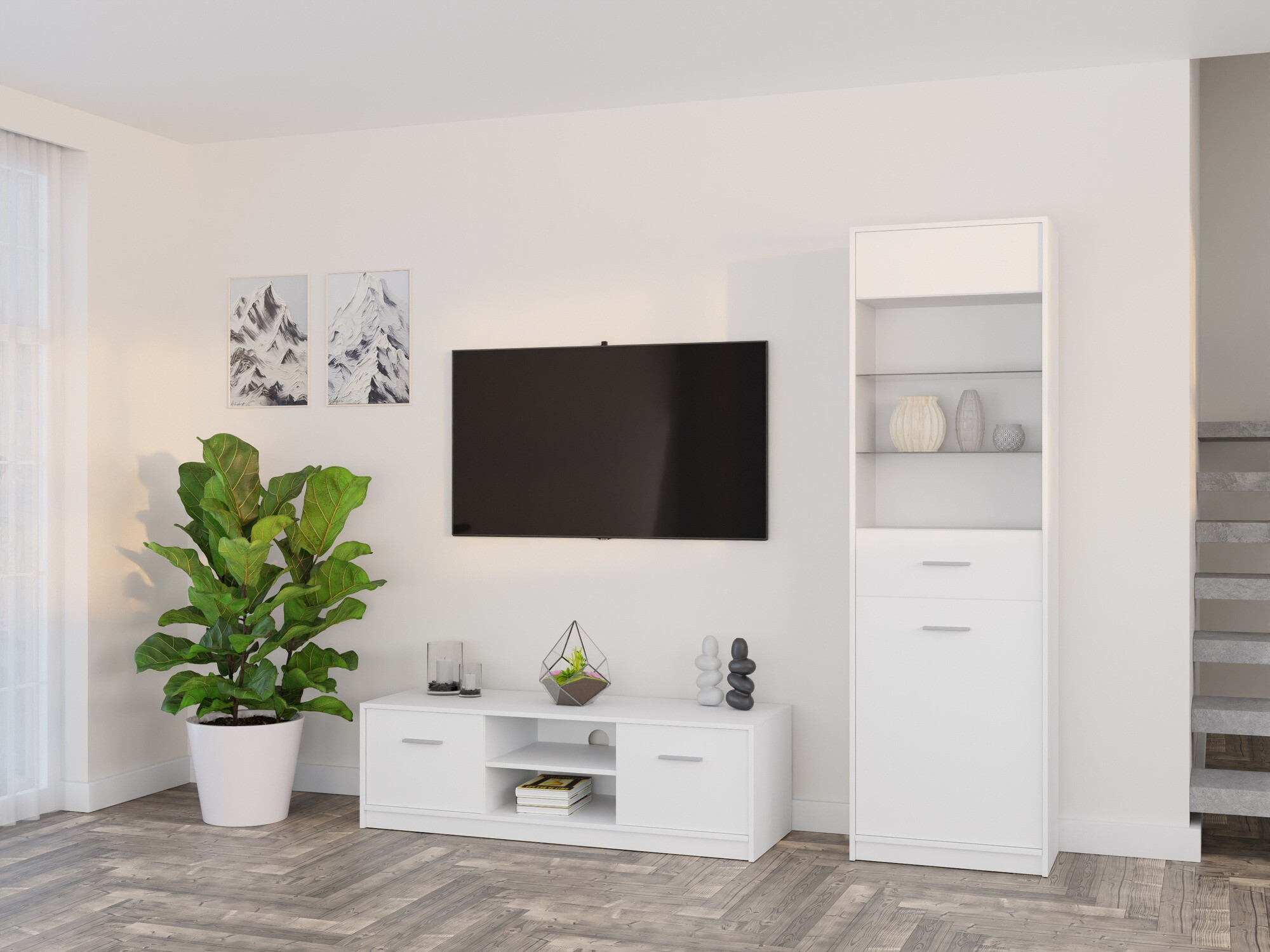 Set za dnevnu sobu Novsore 161 (Belo)