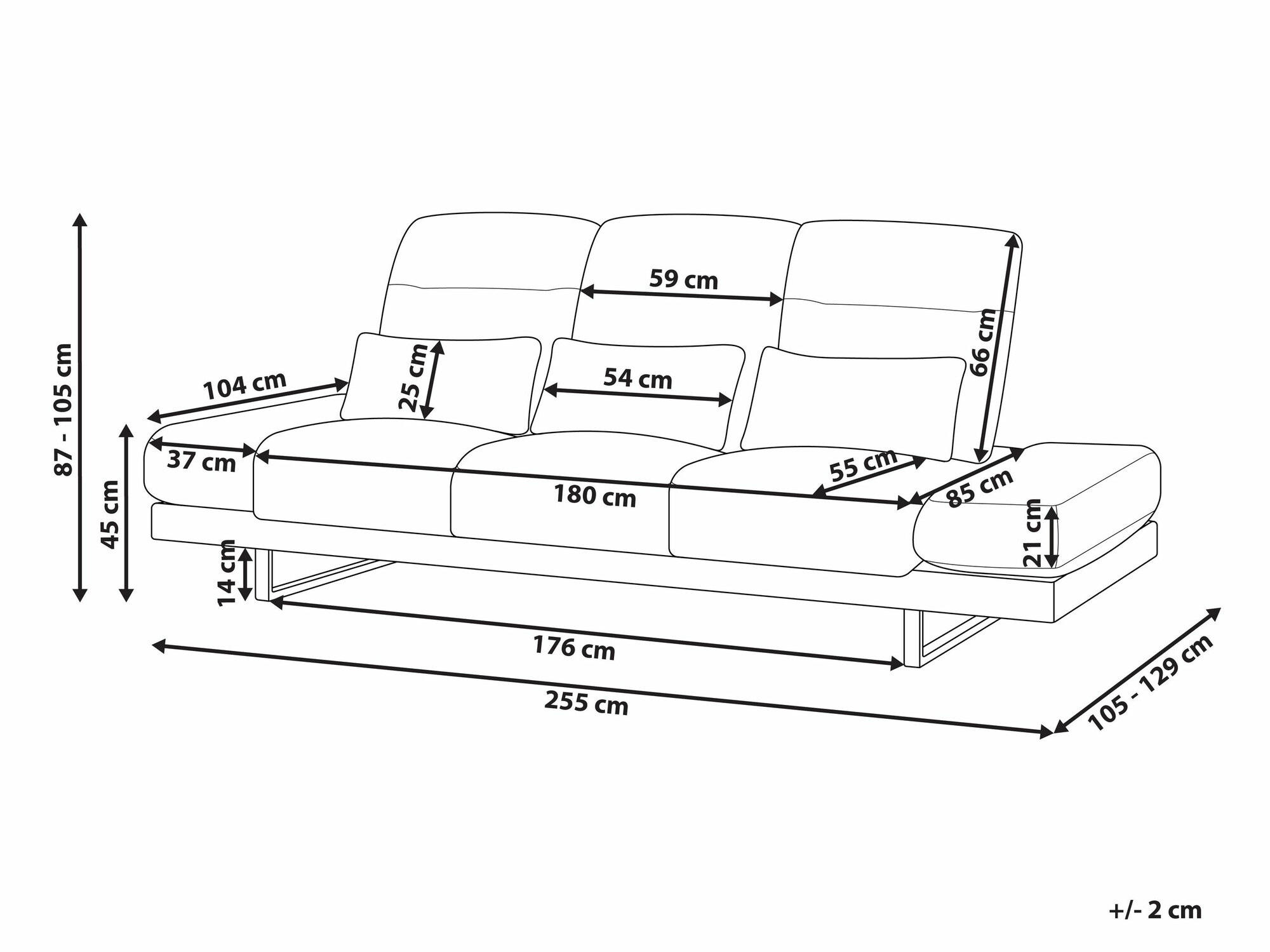 Sofa Berwyn 2551 (Bež)