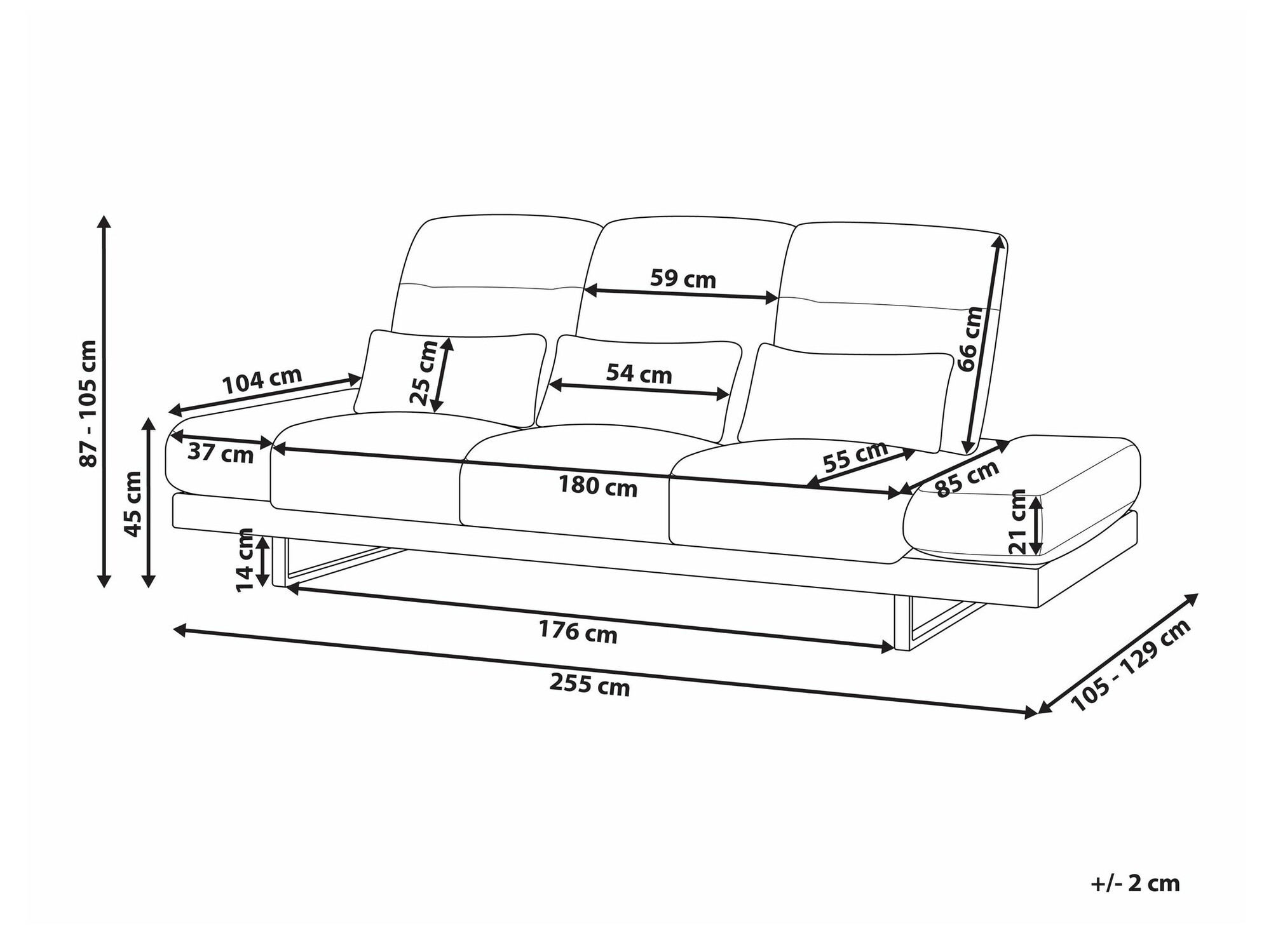 Sofa Berwyn 2551 (Krem)