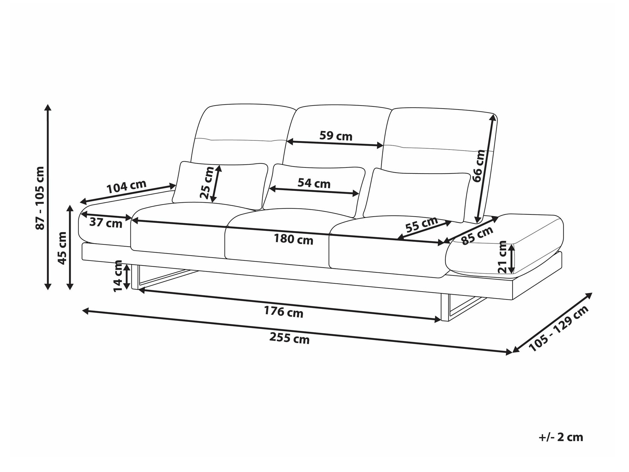 Sofa Berwyn 2551 (Taupe)