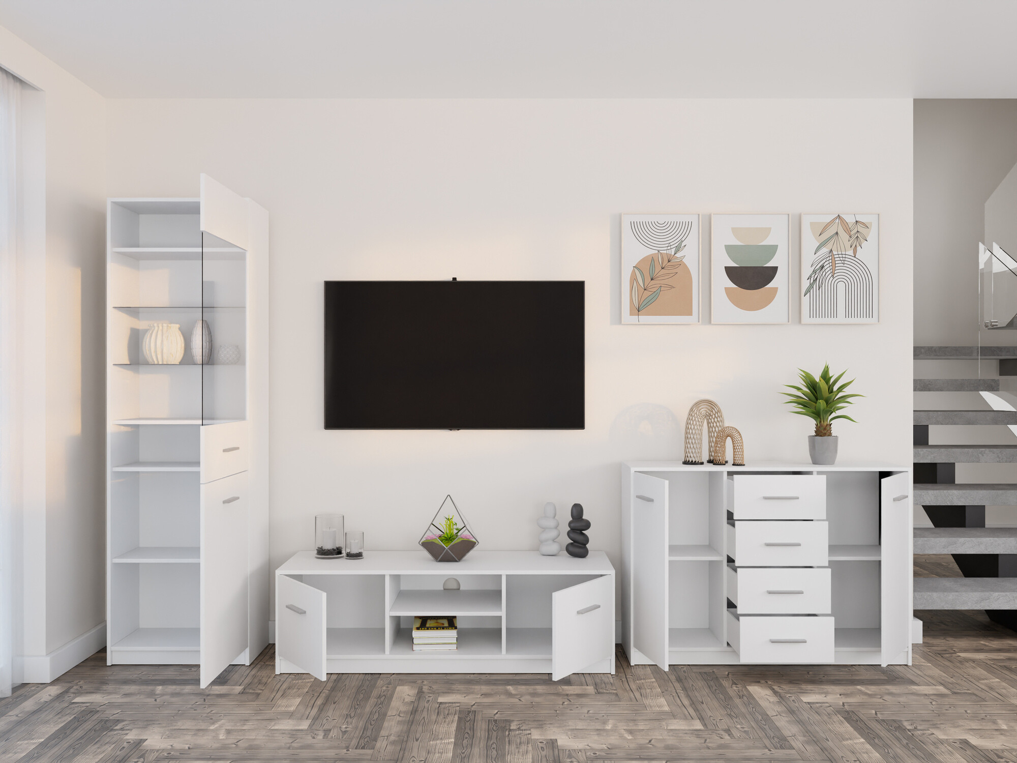 Set za dnevnu sobu Novsore 162 (Belo)