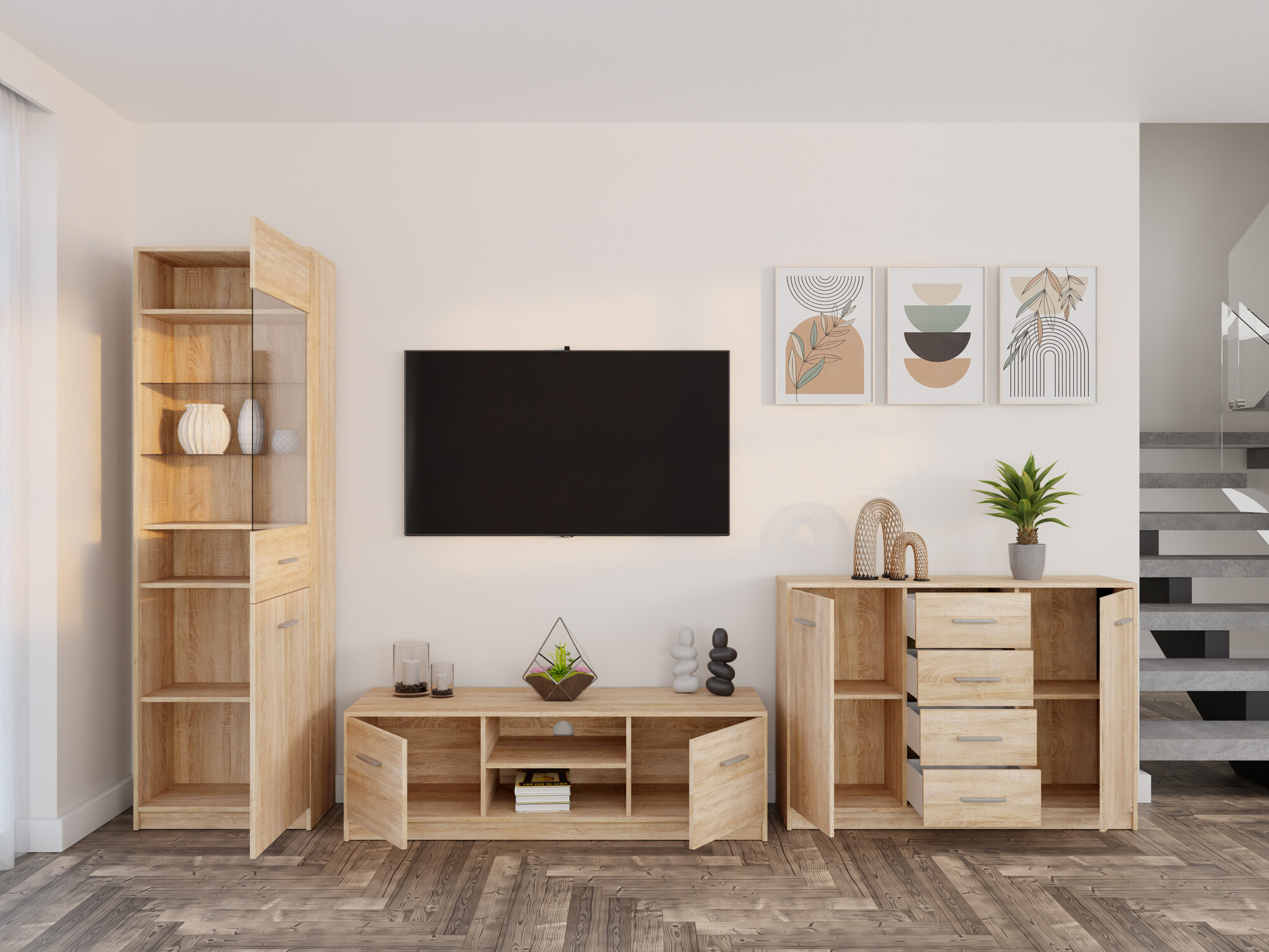 Set za dnevnu sobu Novsore 162 (Sonoma hrast)