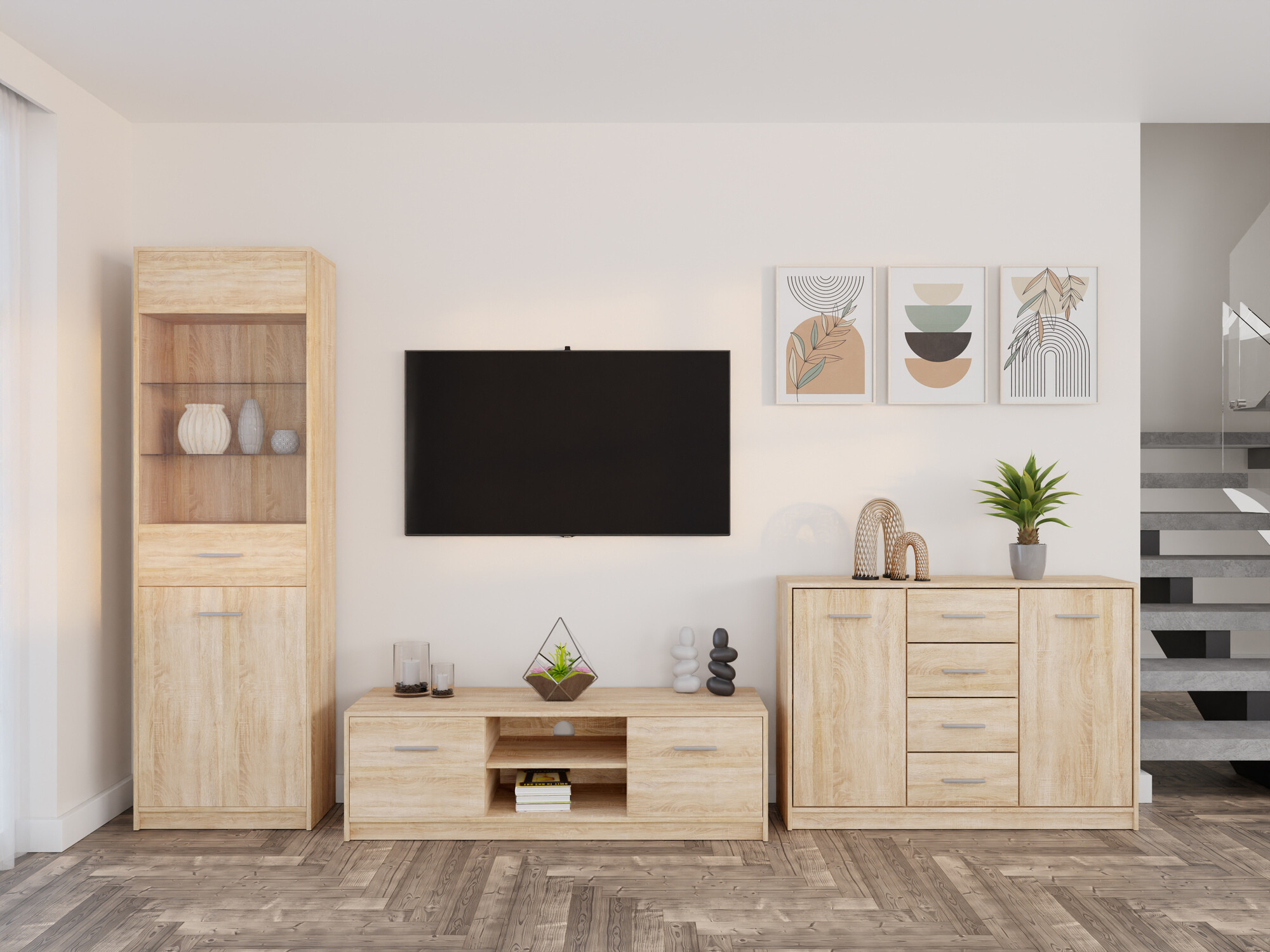 Set za dnevnu sobu Novsore 162 (Sonoma hrast)