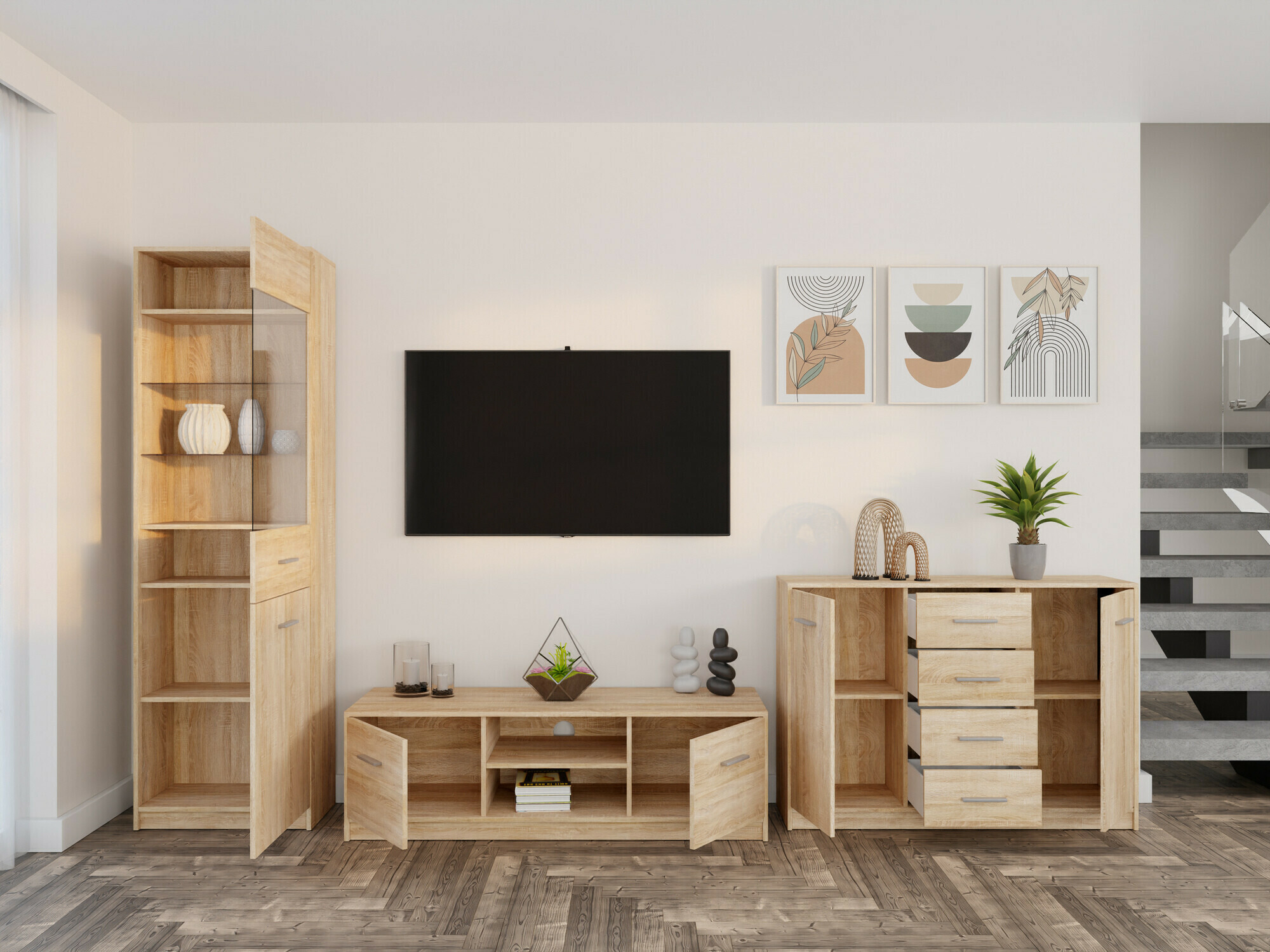 Set za dnevnu sobu Novsore 162 (Sonoma hrast)