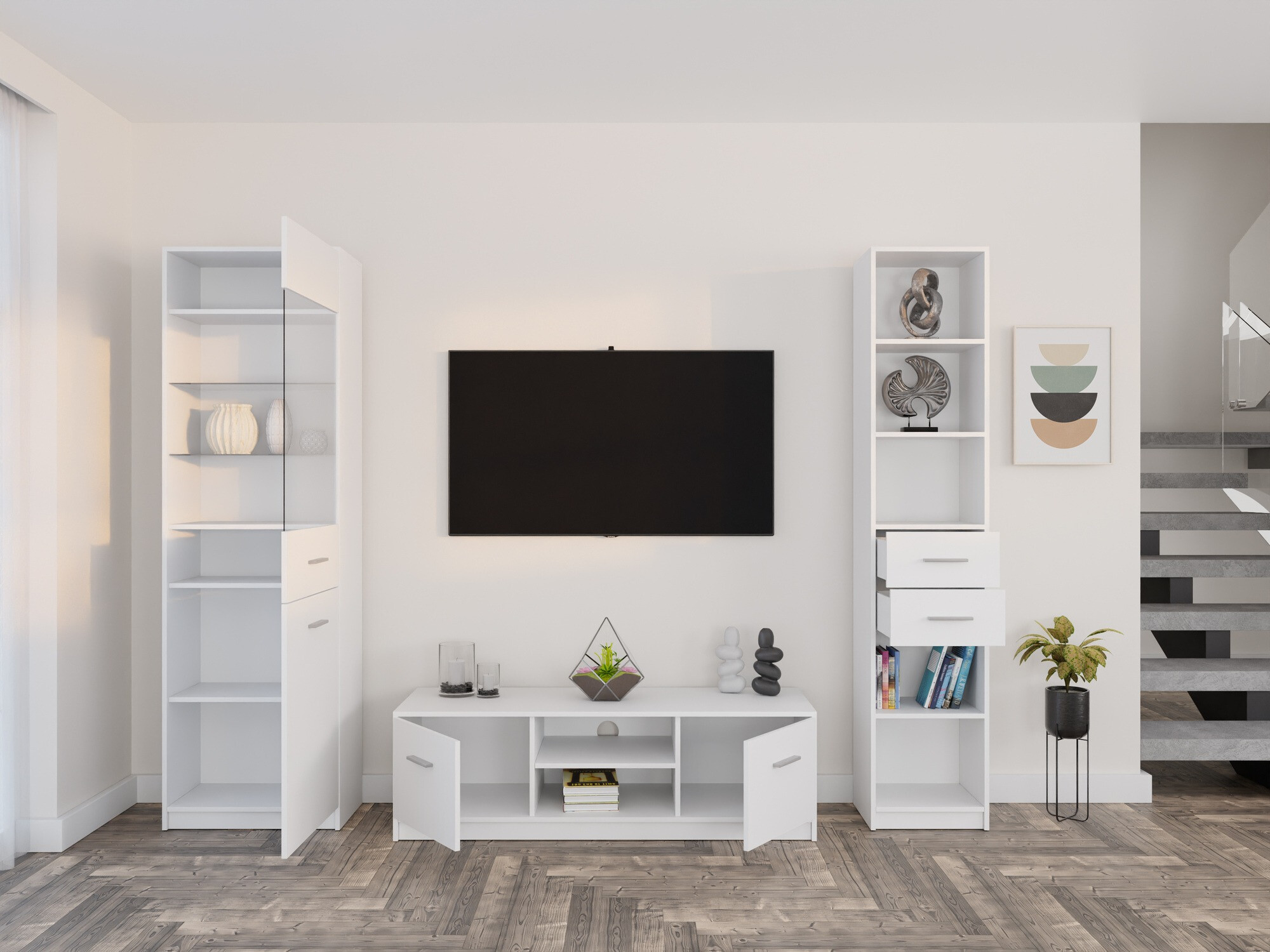 Set za dnevnu sobu Novsore 163 (Belo)