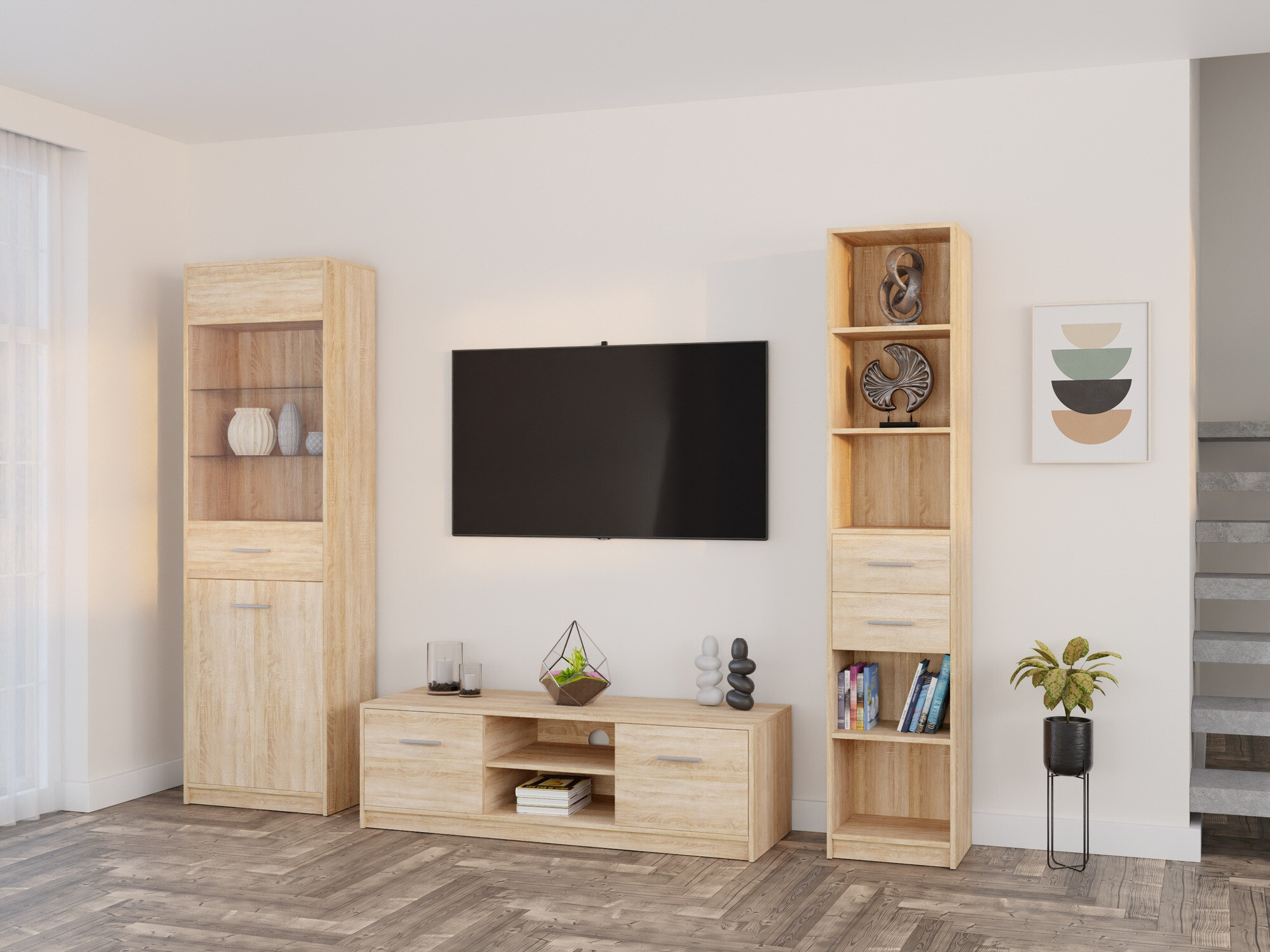 Set za dnevnu sobu Novsore 163 (Sonoma hrast)