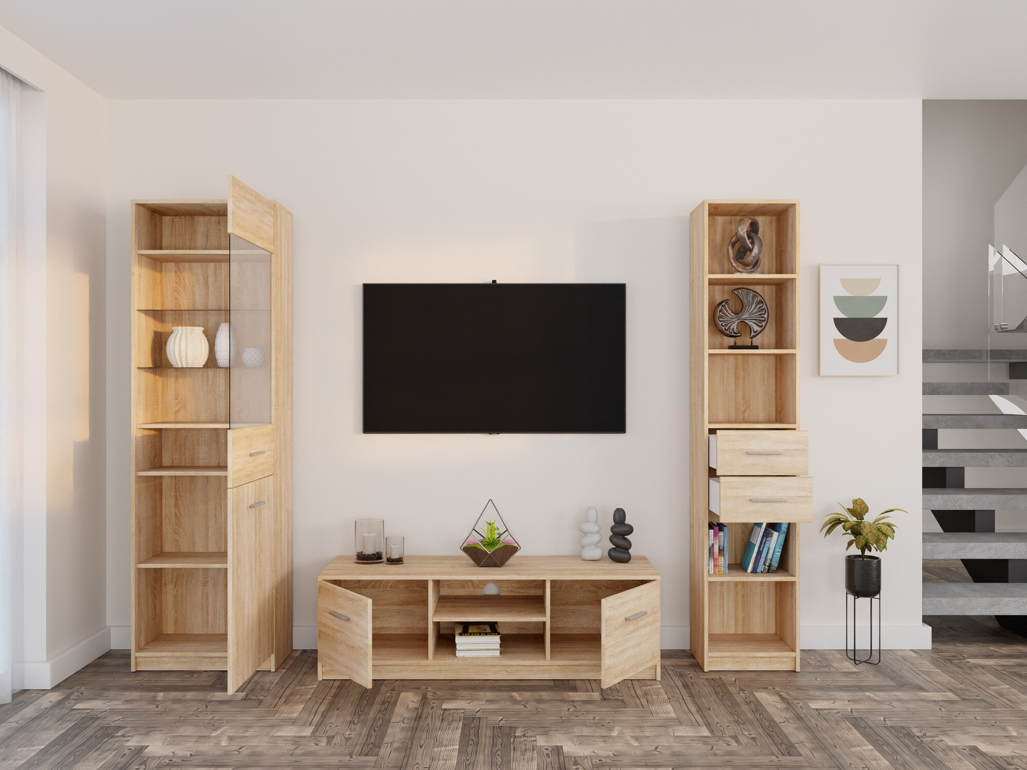 Set za dnevnu sobu Novsore 163 (Sonoma hrast)