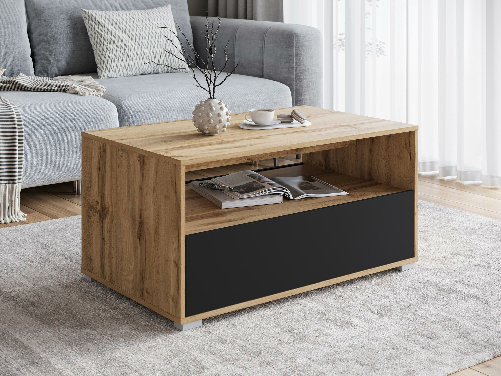 Stočić za kafu Sarasota 188 (Вотан храст + Graphite)