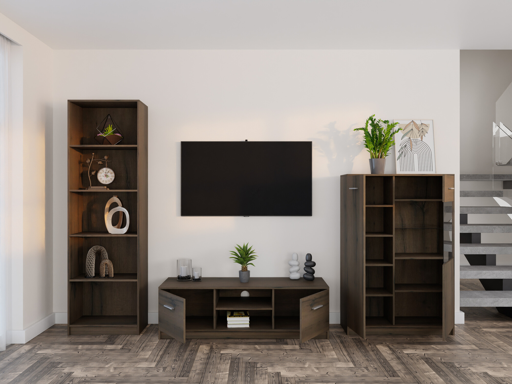 Set za dnevnu sobu Novsore 164 (Tamni hrast)