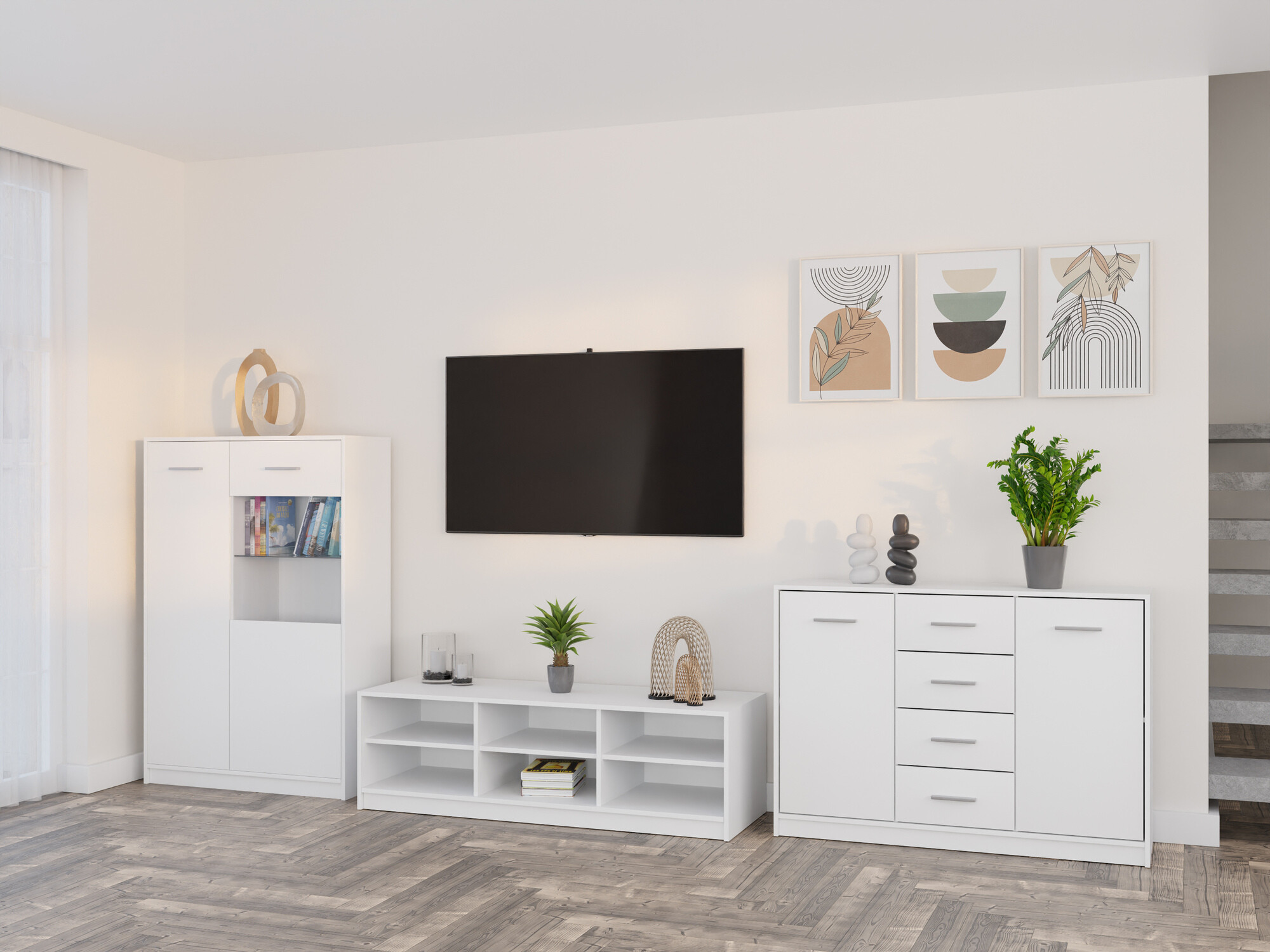 Set za dnevnu sobu Novsore 165 (Belo)