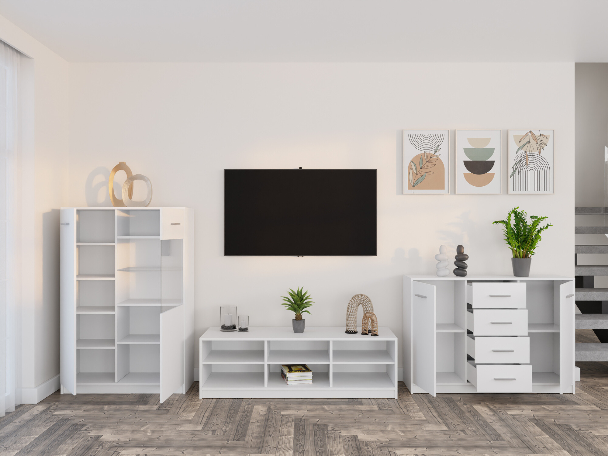 Set za dnevnu sobu Novsore 165 (Belo)