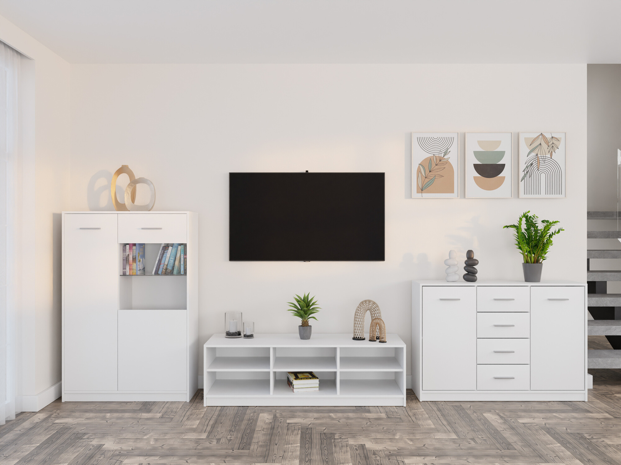 Set za dnevnu sobu Novsore 165 (Belo)