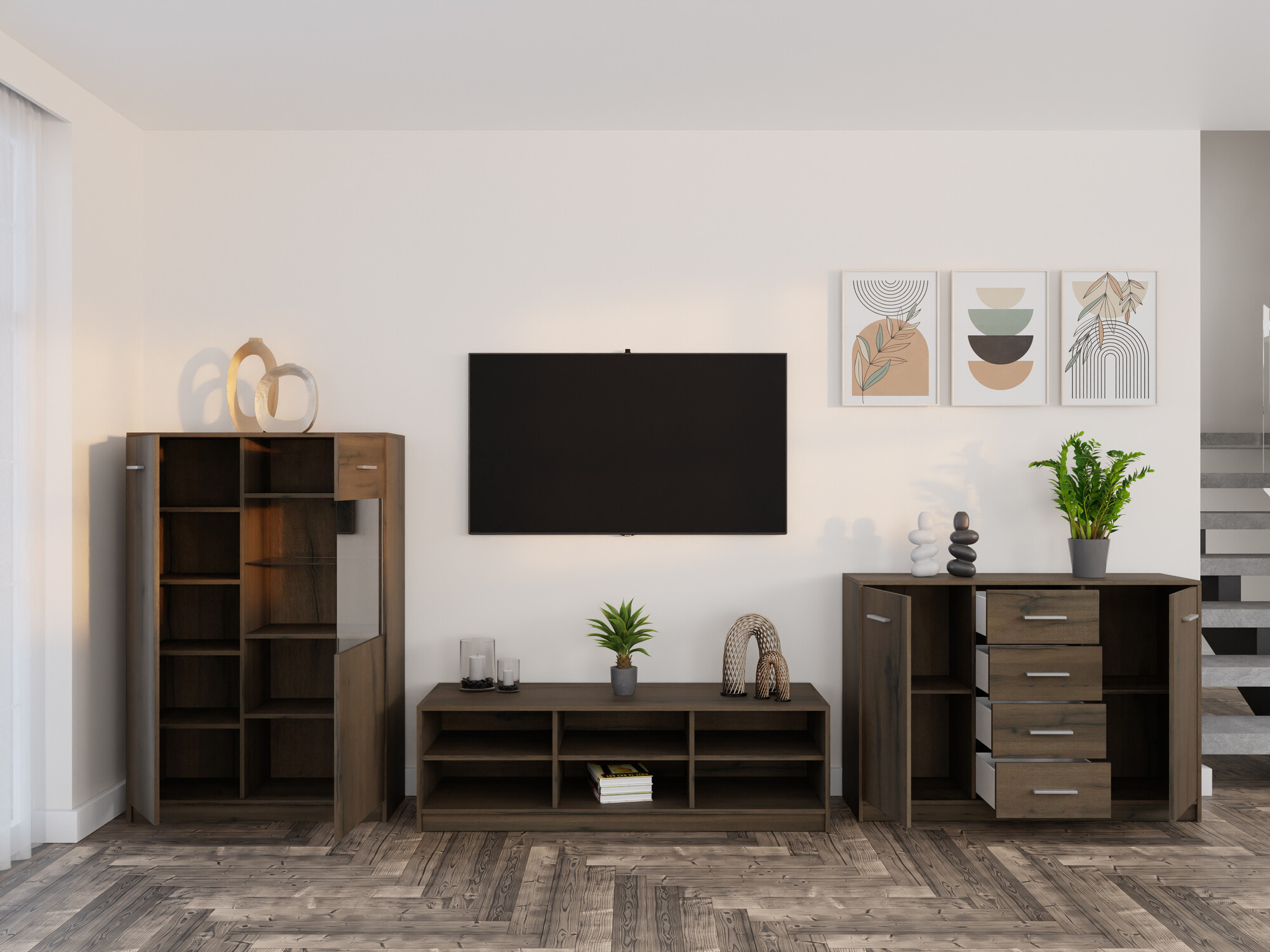 Set za dnevnu sobu Novsore 165 (Tamni hrast)