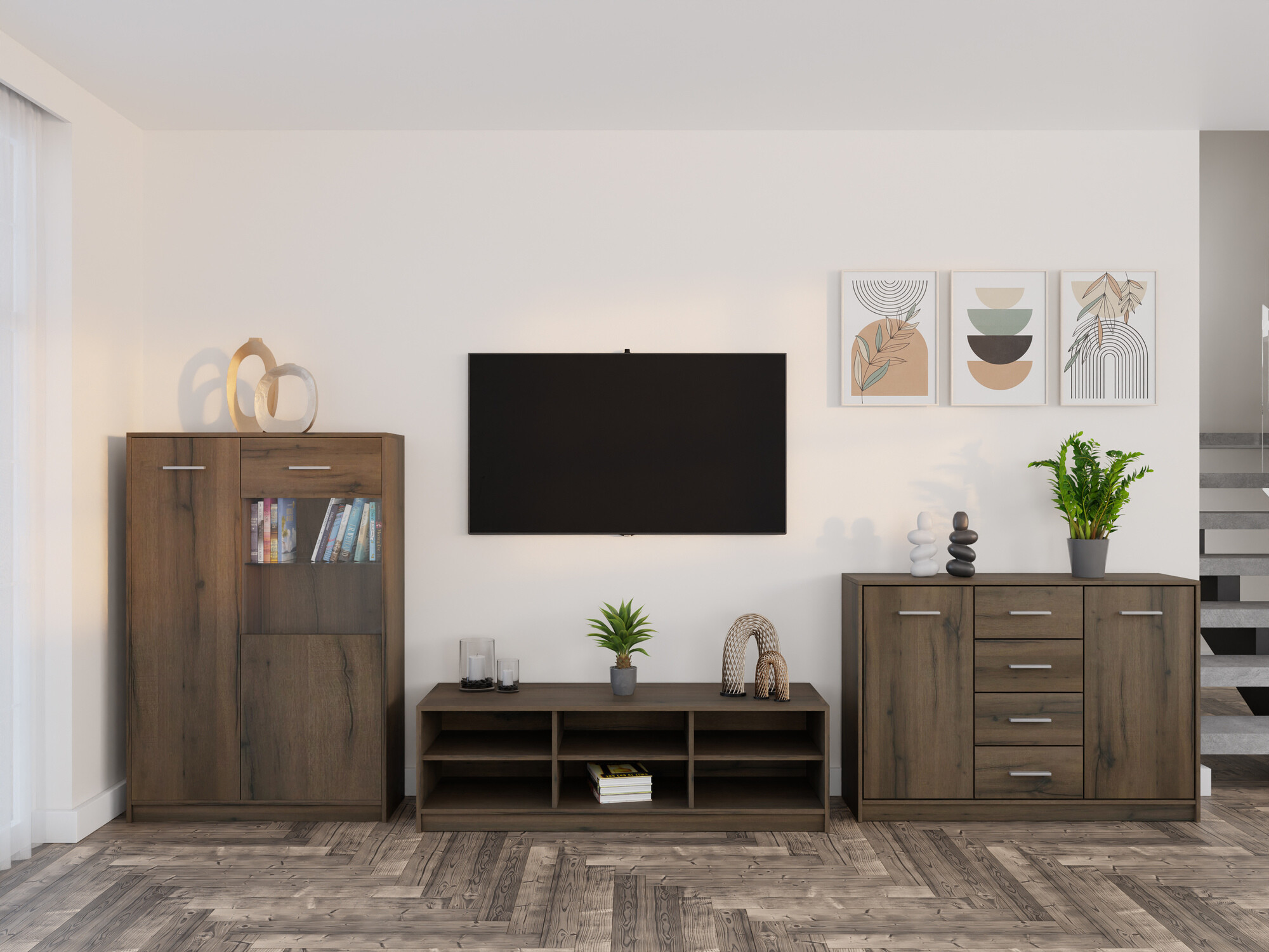 Set za dnevnu sobu Novsore 165 (Tamni hrast)