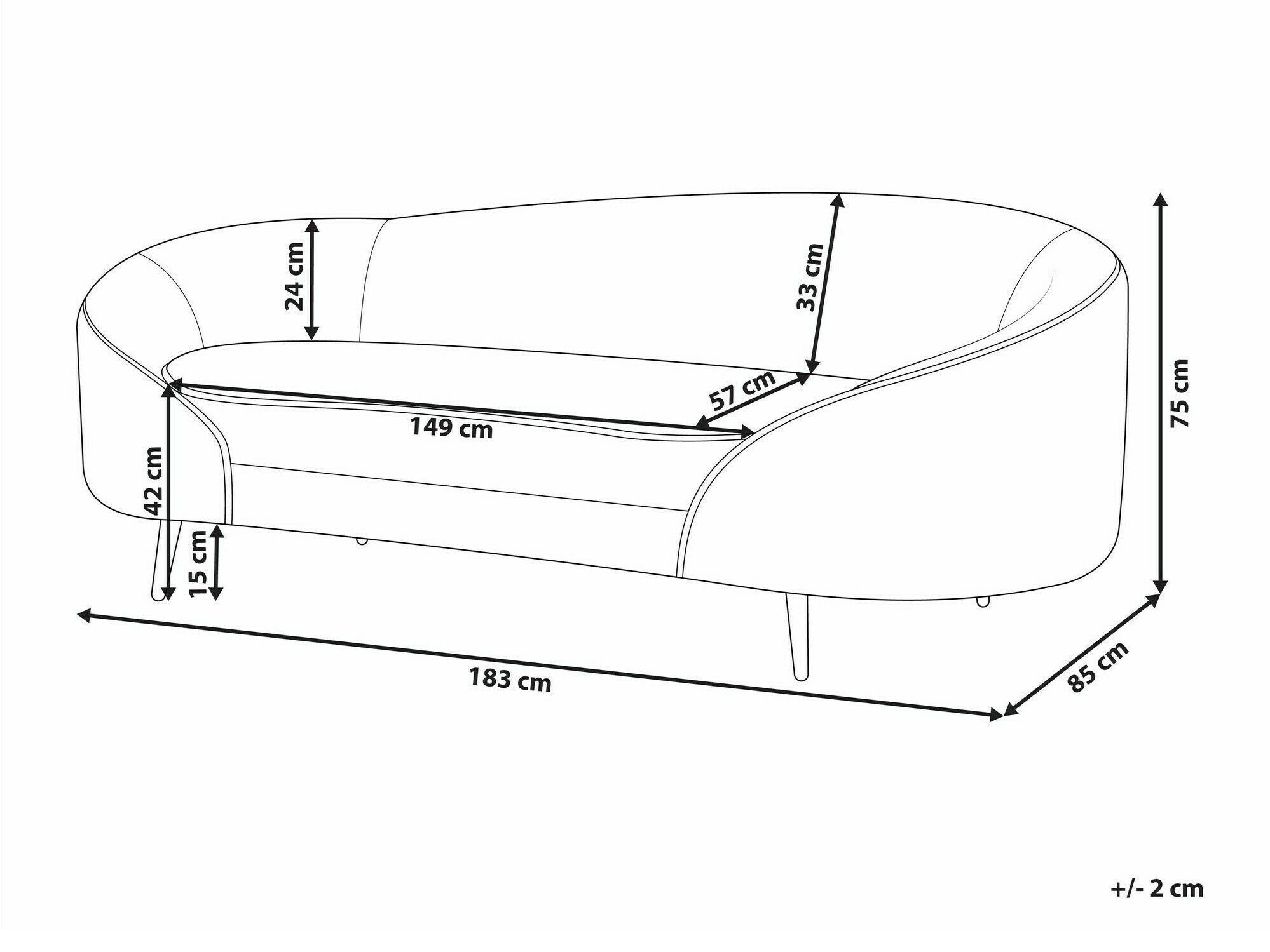 Sofa Berwyn 1255 (Svetloosiva)