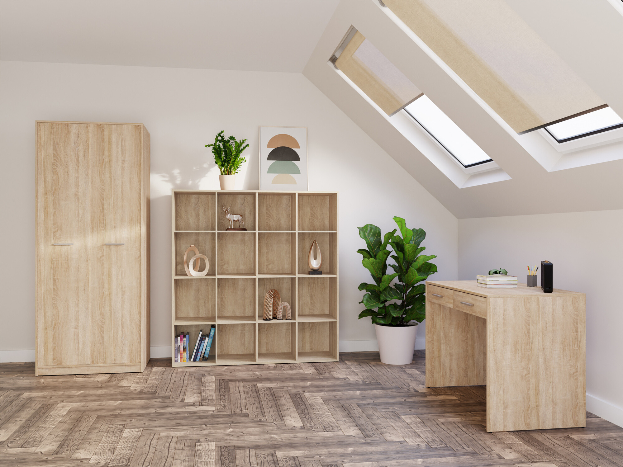 Set za kućnu kancelariju Novsore 166 (Sonoma hrast)