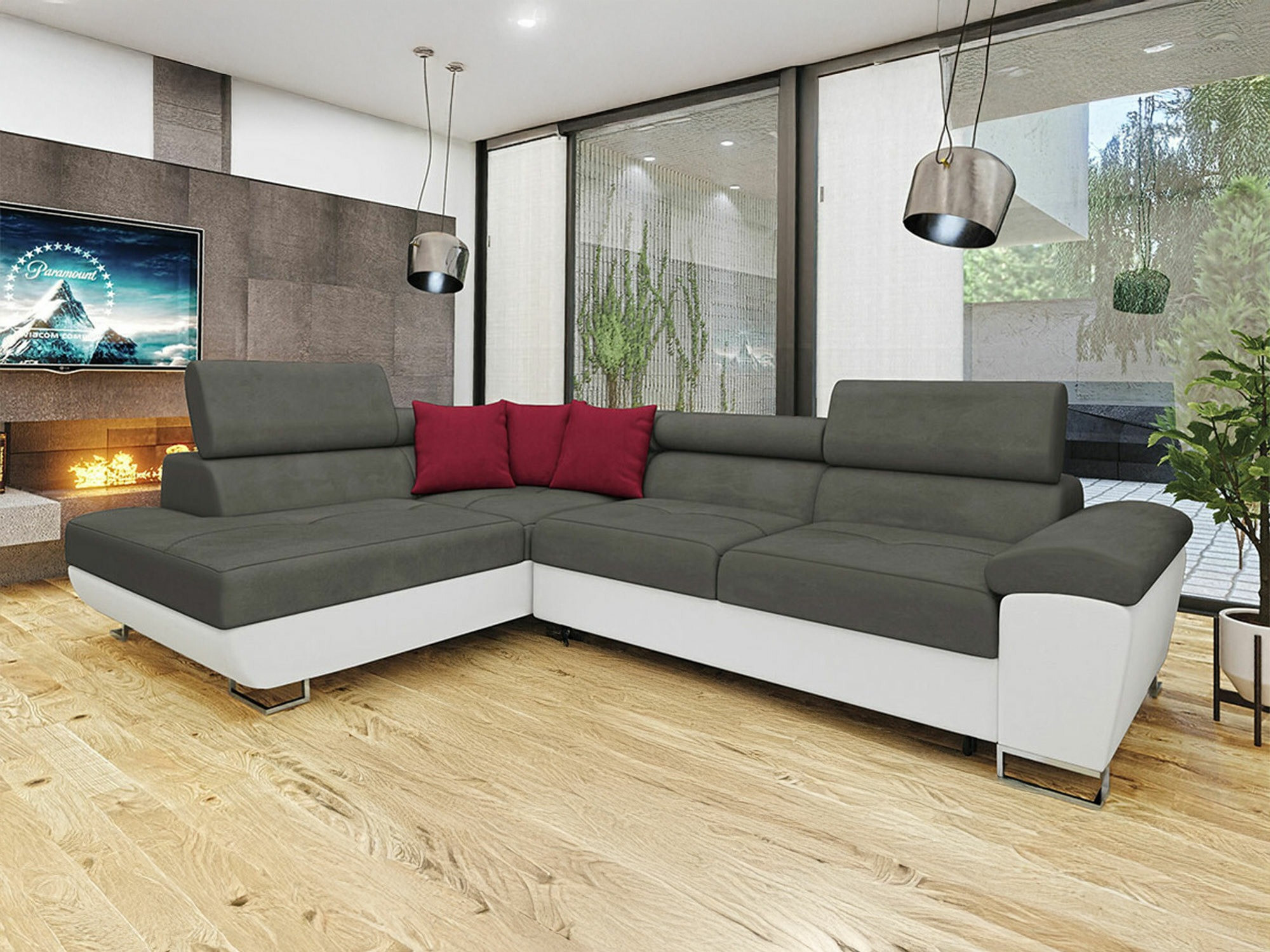 Ugaona sofa Comfivo 166 (Soft 017 + Uttario Velvet 2971 + Kronos 02)