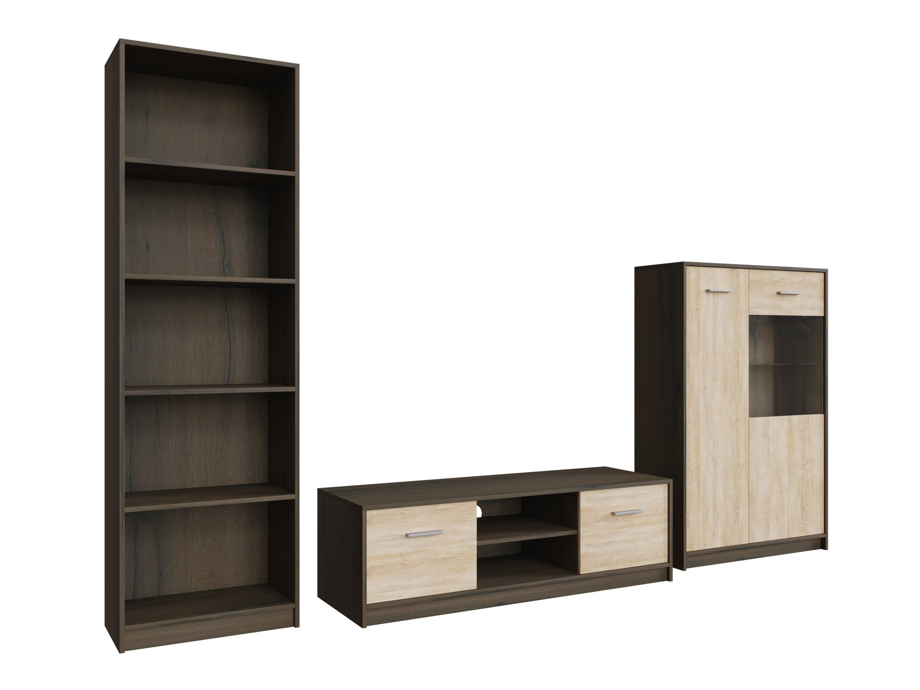 Set za dnevnu sobu Novsore 164 (Tamni hrast + Sonoma hrast)