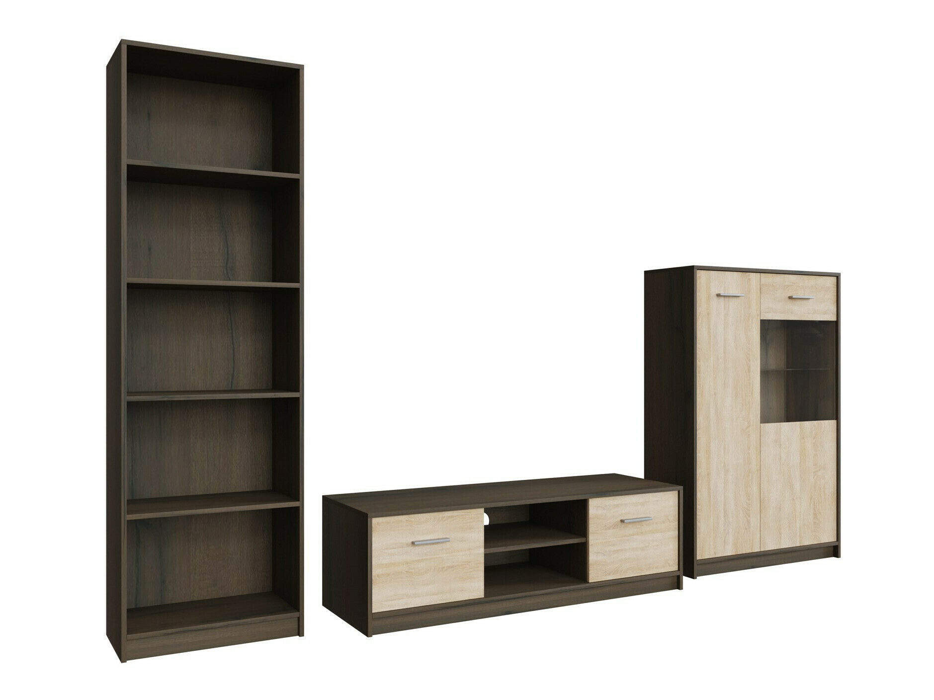 Set za dnevnu sobu Novsore 164 (Tamni hrast + Sonoma hrast)