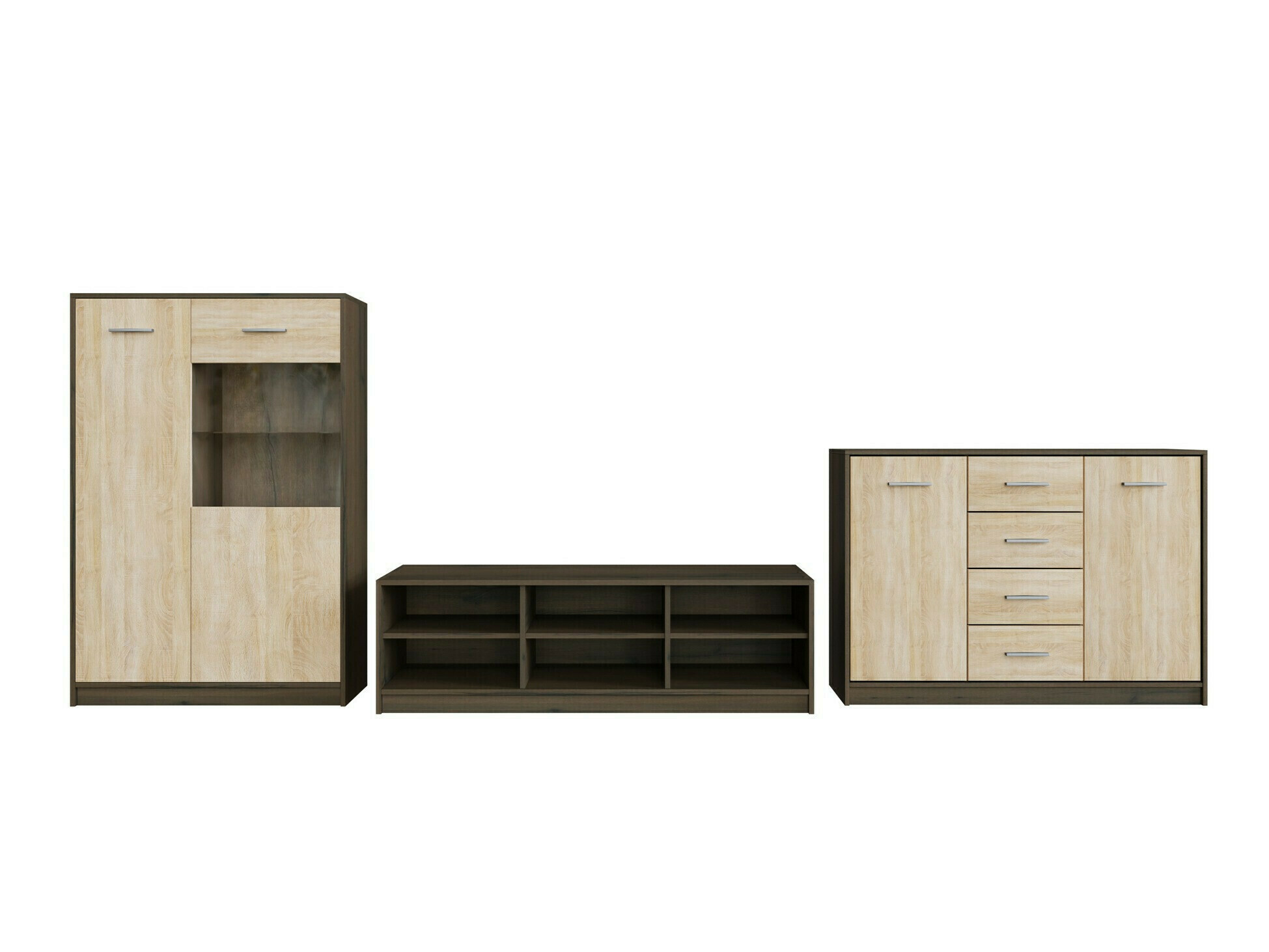 Set za dnevnu sobu Novsore 165 (Tamni hrast + Sonoma hrast)