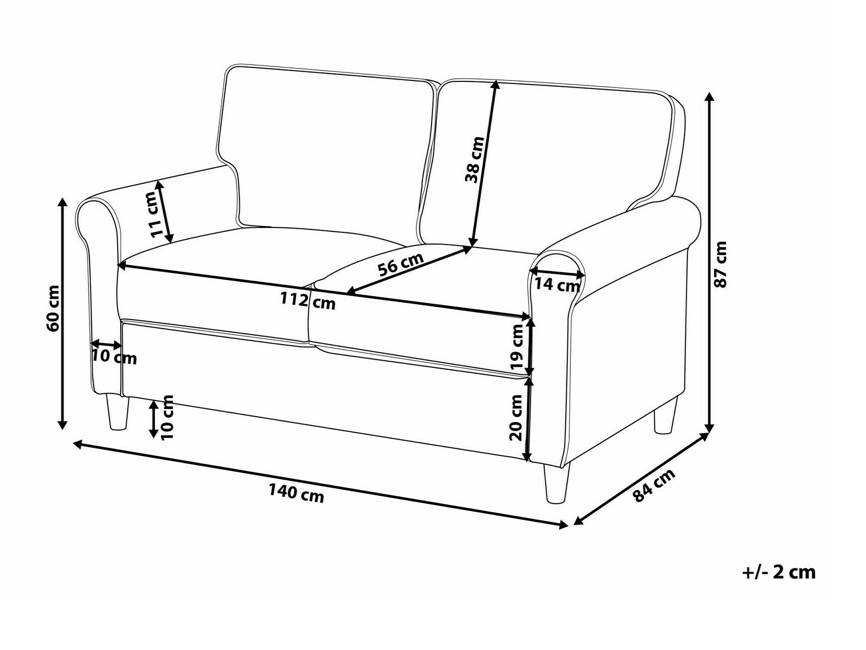Sofa Berwyn 673 (Smeđa)