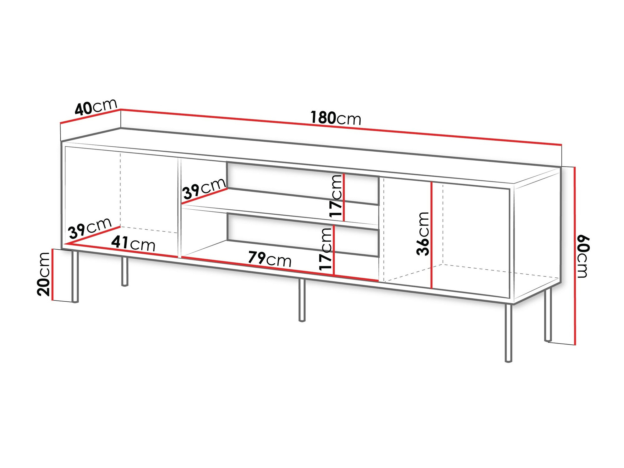 TV sto Flosoru 104 (Crno)