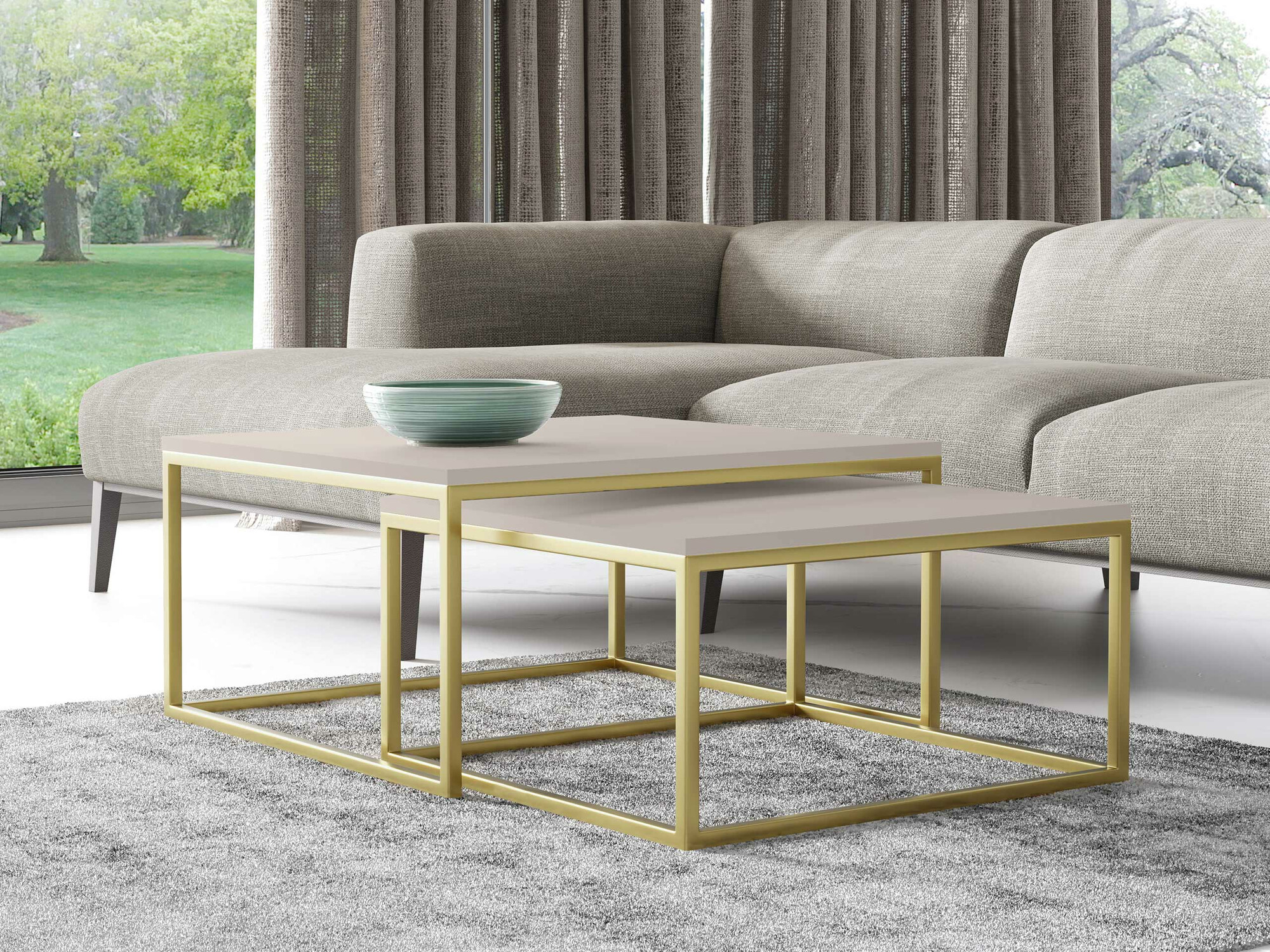 Set stočića za kafu Oswego 102 (Kašmir + Zlatna)