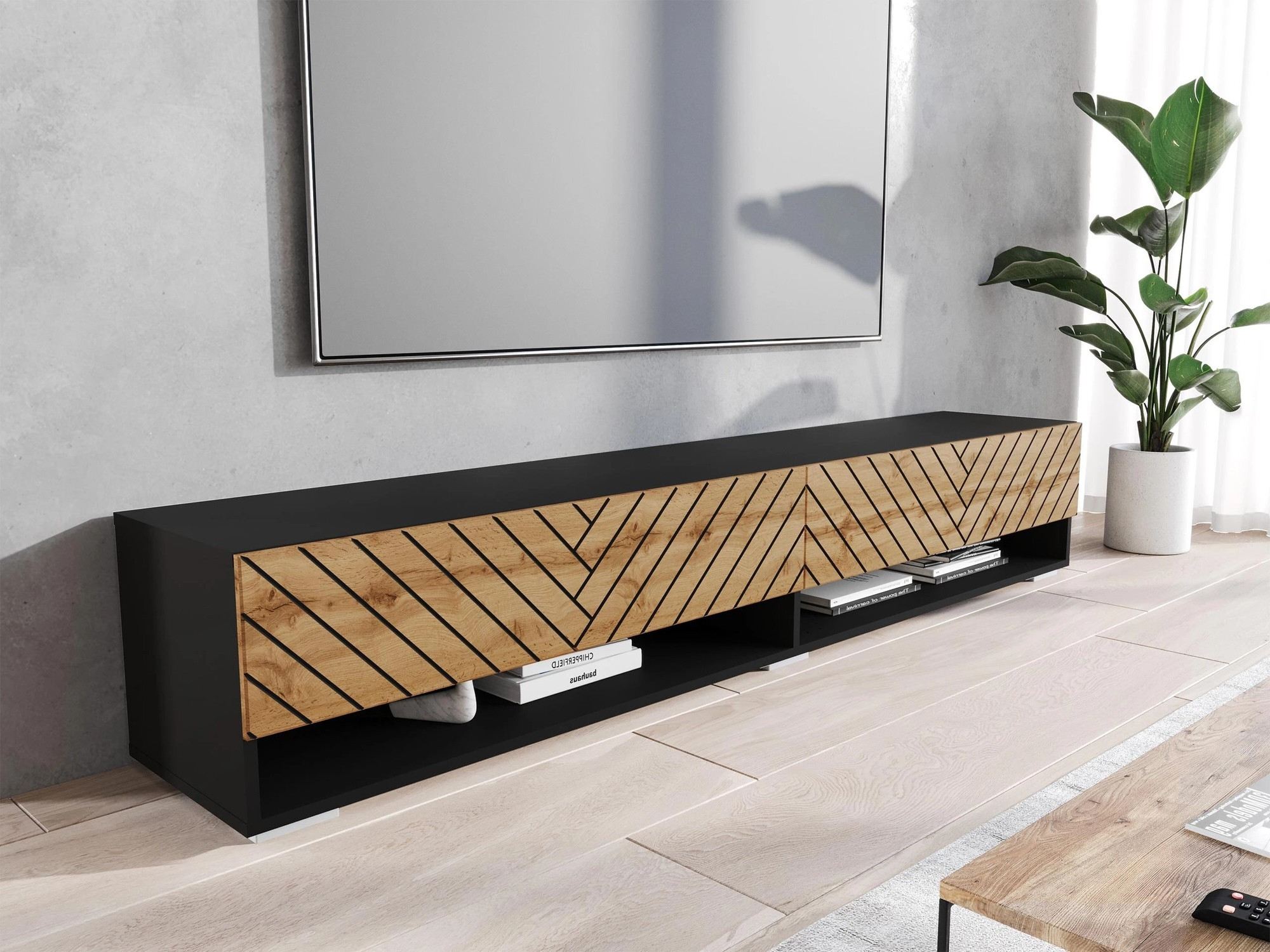 TV komoda Sarasota 119 (Grafit + Hrast Votan)