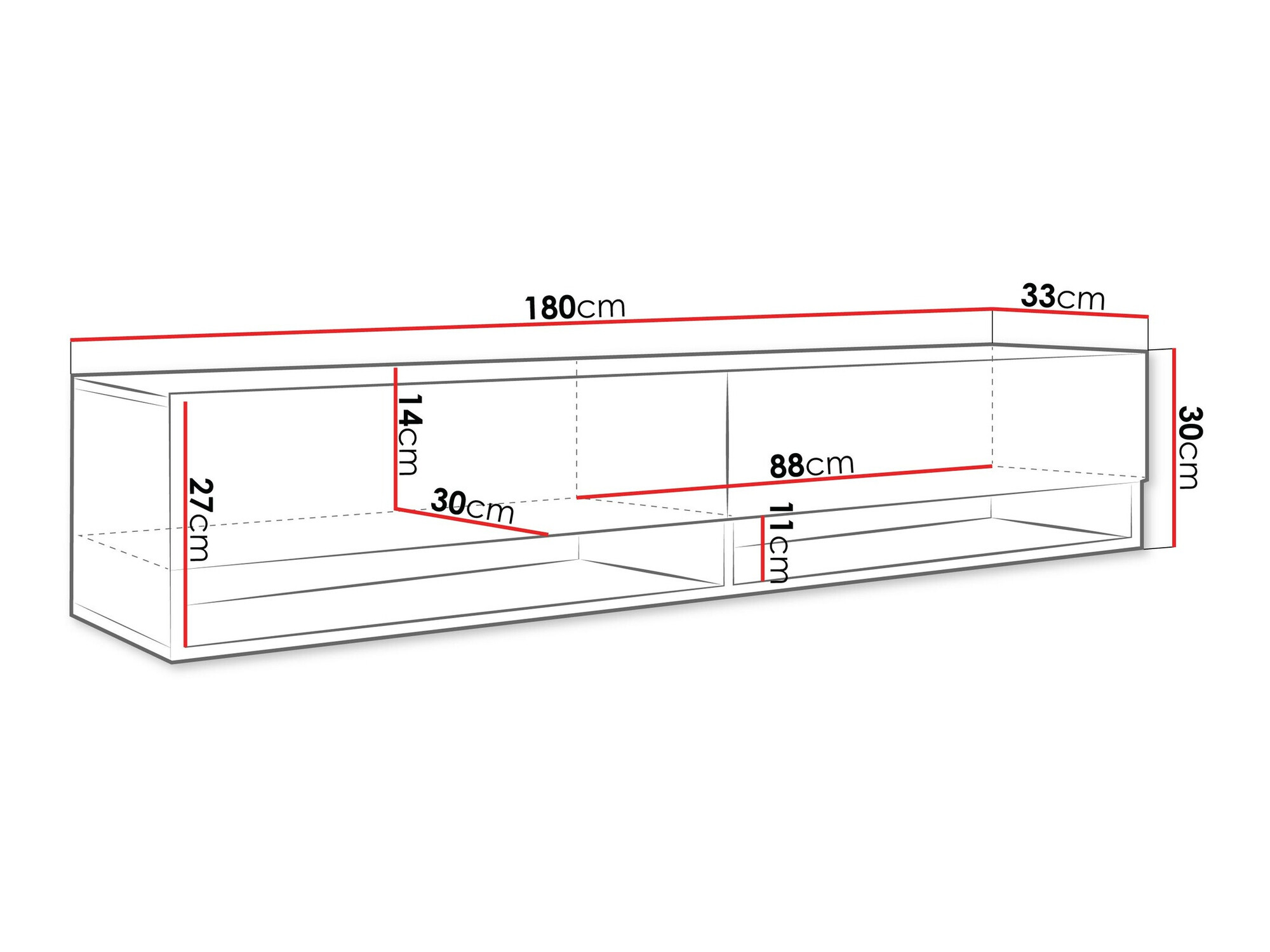 TV sto Sarasota 119 (Graphite + Вотан храст)