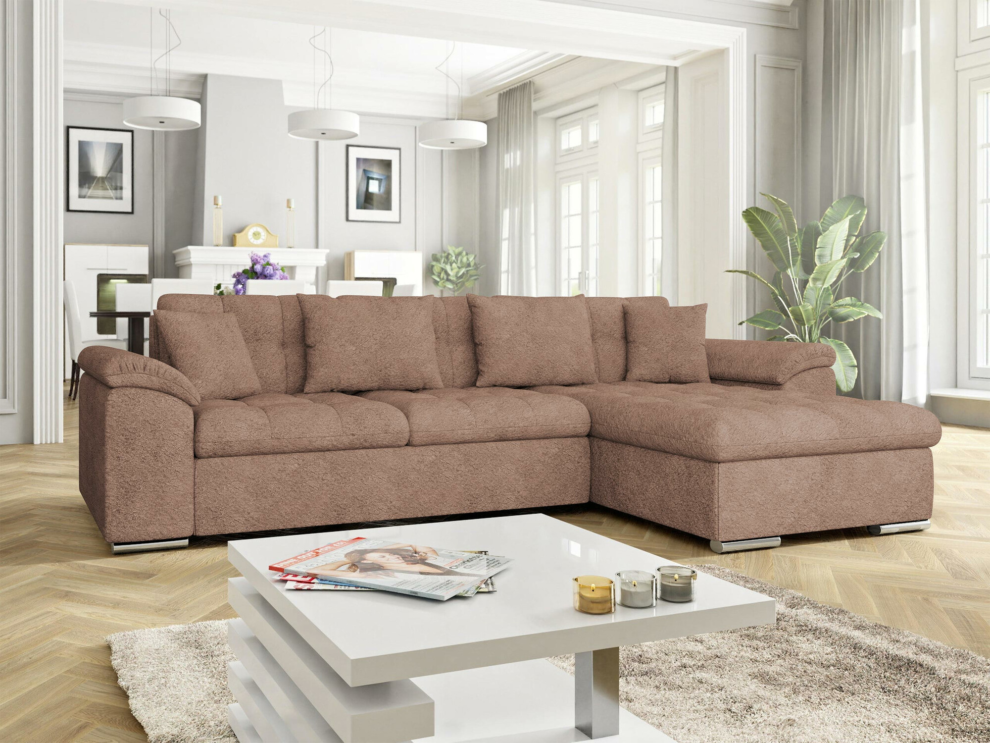 Ugaona sofa Comfivo 107 (Coral 45)