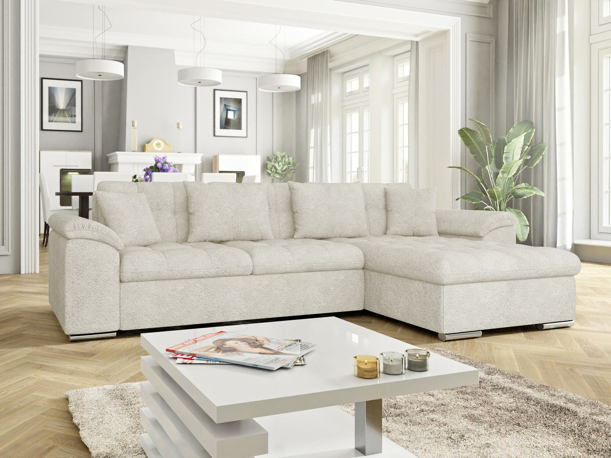 Ugaona sofa Comfivo 107 (Coral 65)