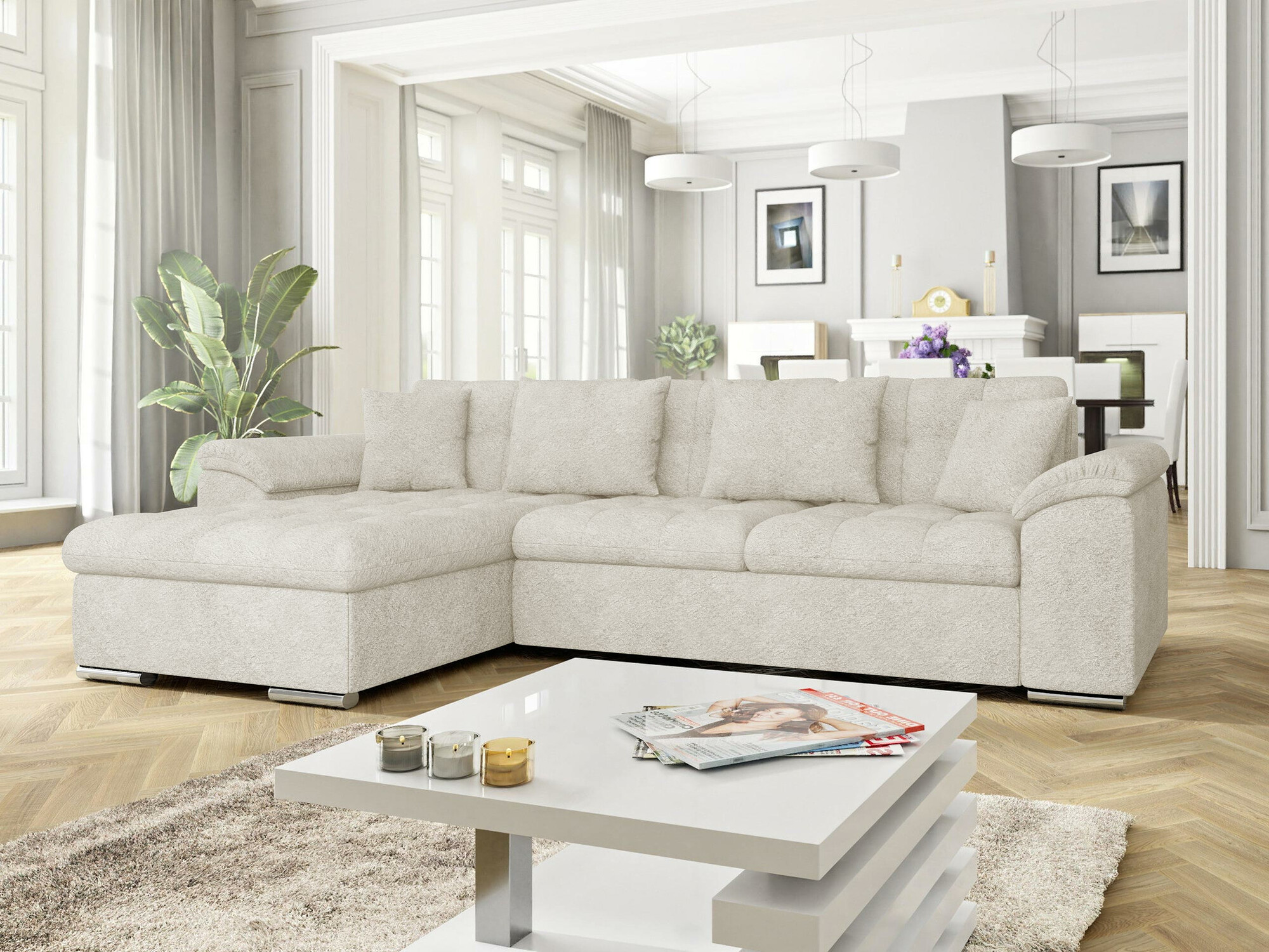 Ugaona sofa Comfivo 107 (Coral 65)