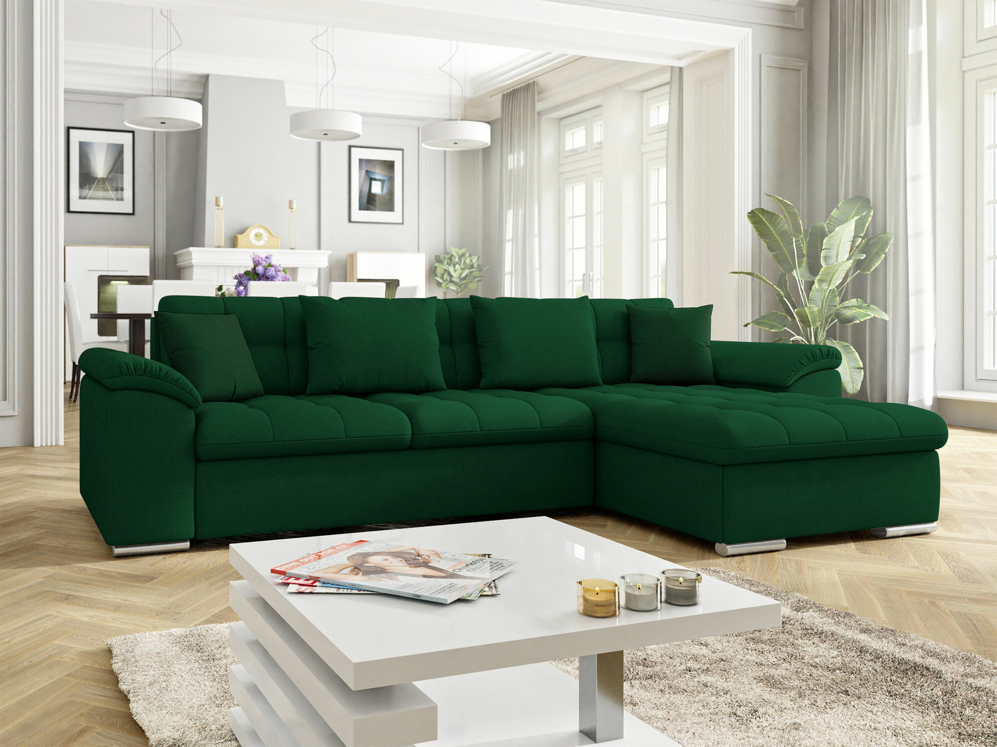 Ugaona sofa Comfivo 107 (Uttario Velvet 2951)