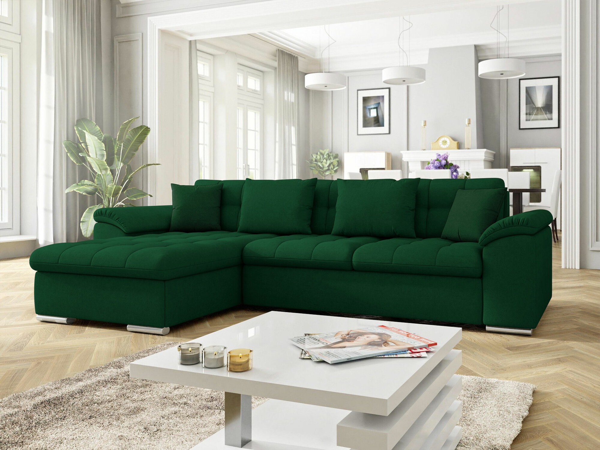 Ugaona sofa Comfivo 107 (Uttario Velvet 2951)