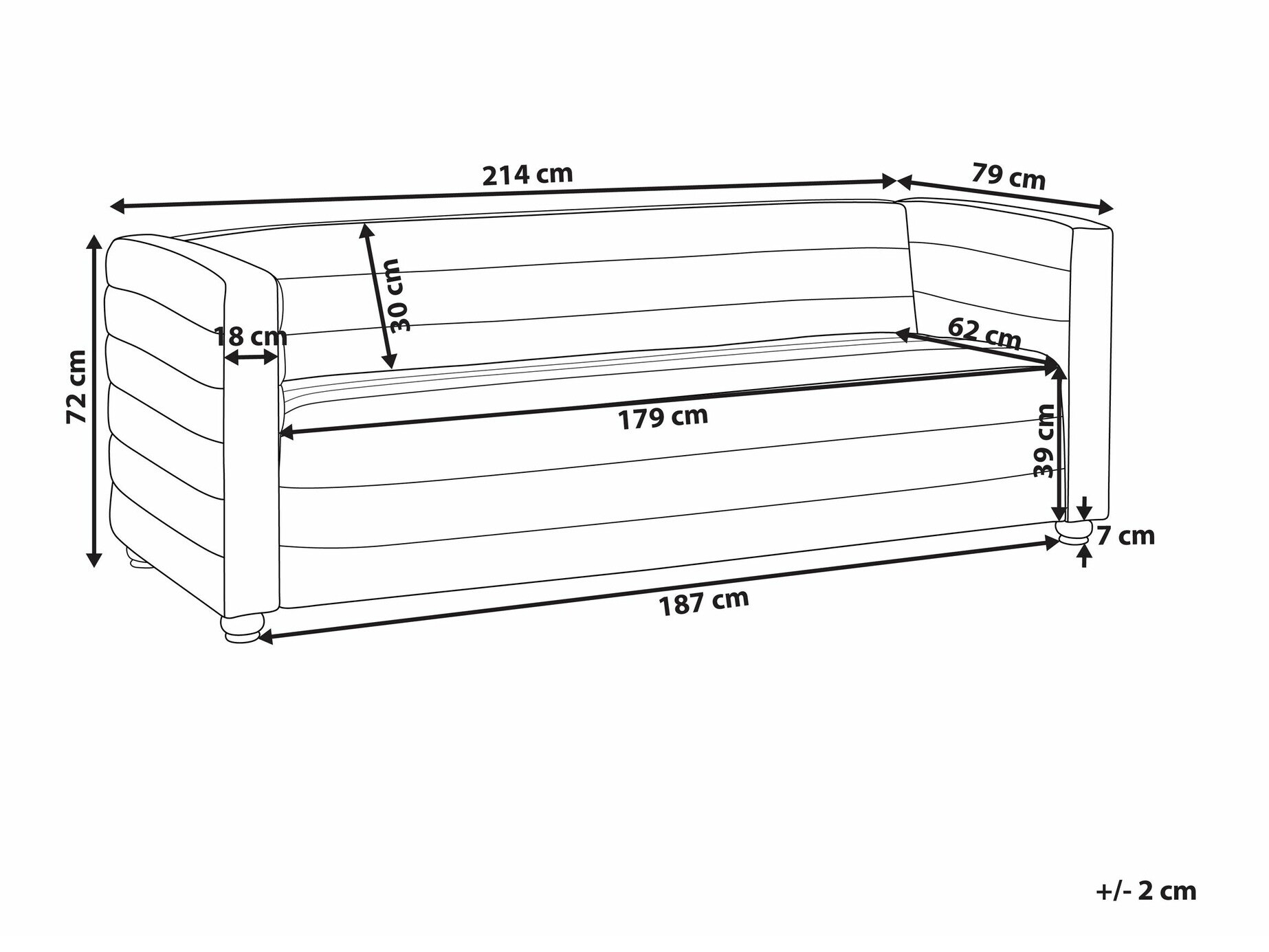 Sofa Berwyn 2571 (Taupe)