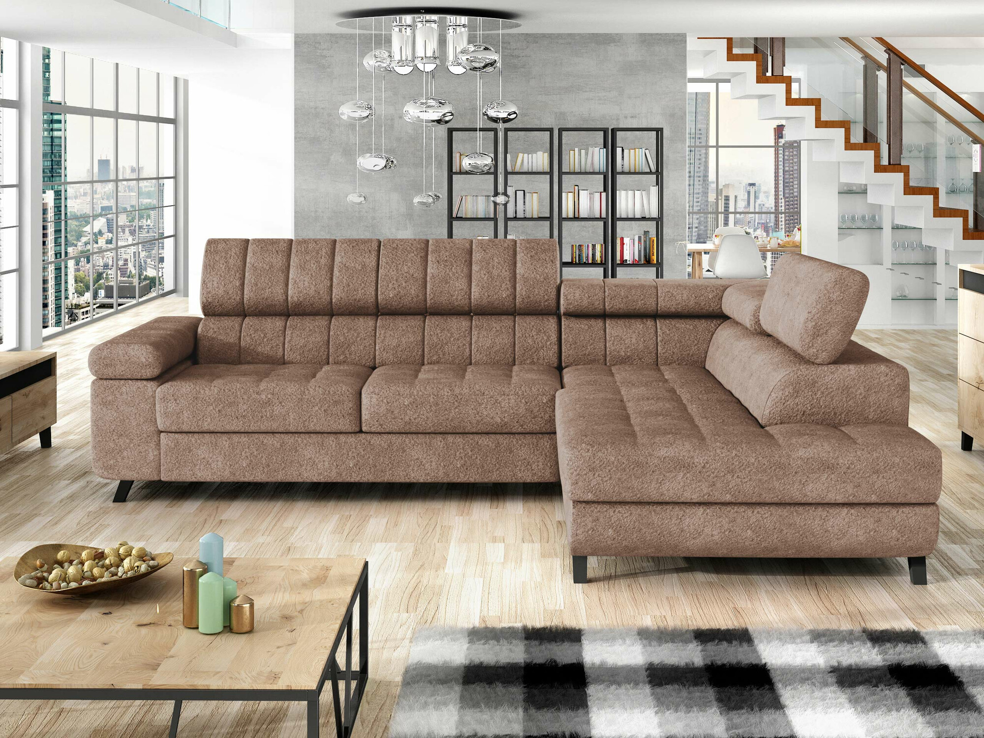 Ugaona sofa Comfivo 207 (Coral 45)