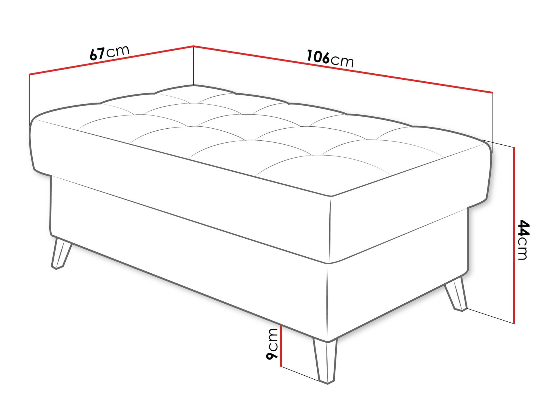 Tapacirana klupa Comfivo 236 (Coral 45)