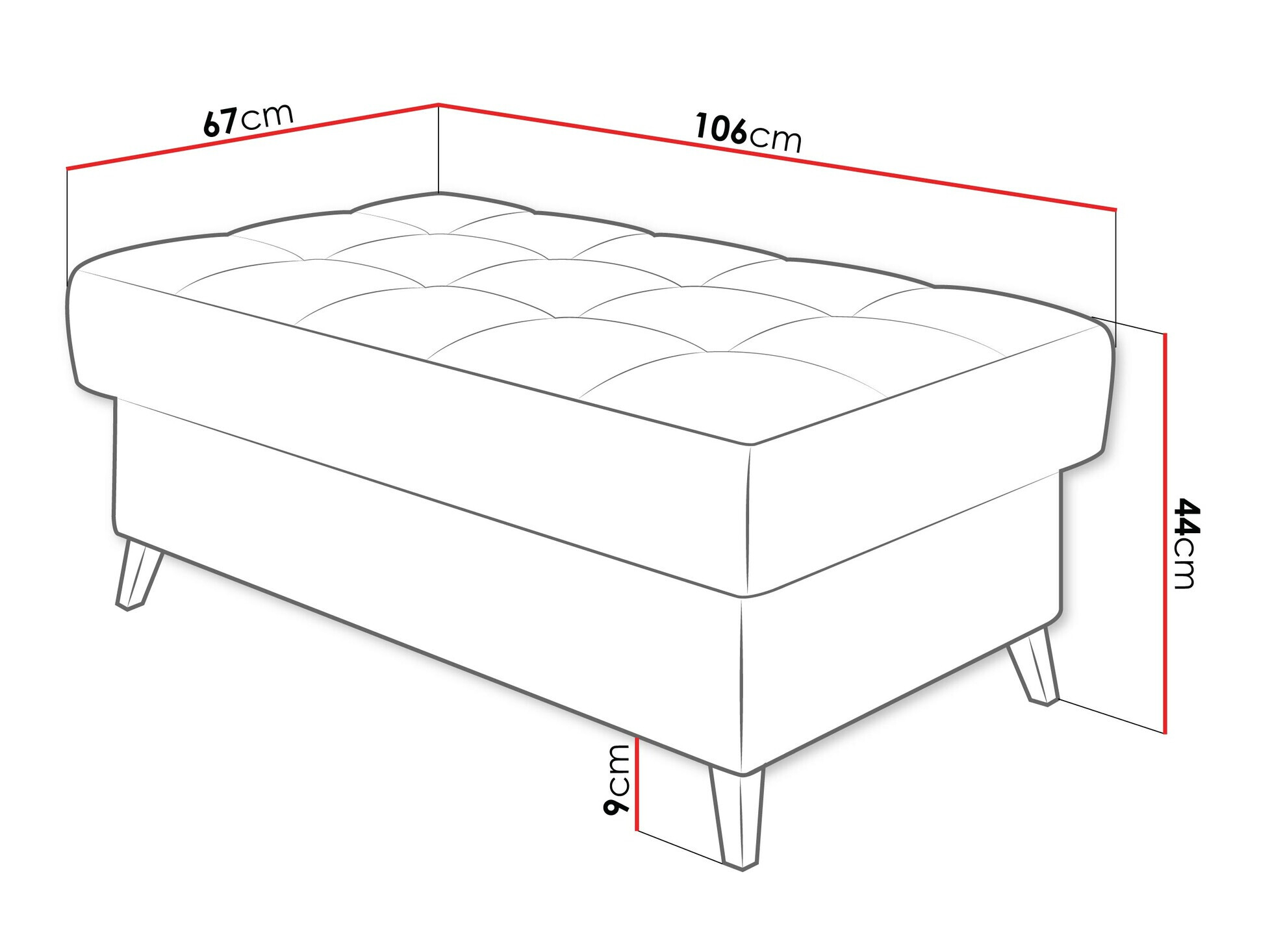 Tapacirana klupa Comfivo 236 (Coral 65)