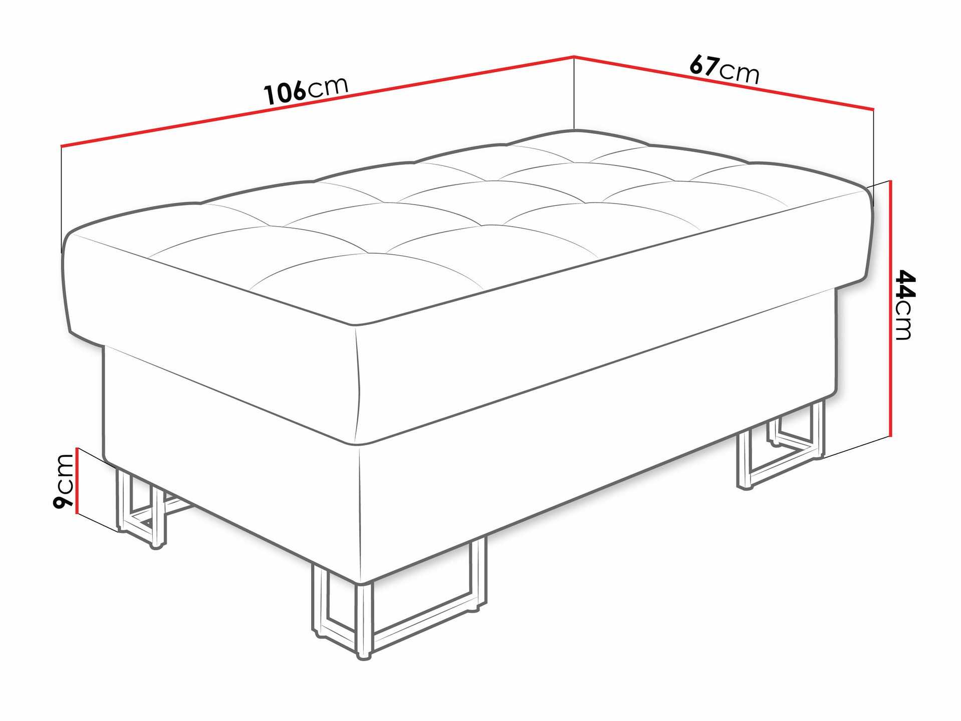 Tapacirana klupa Comfivo 237 (Coral 65)