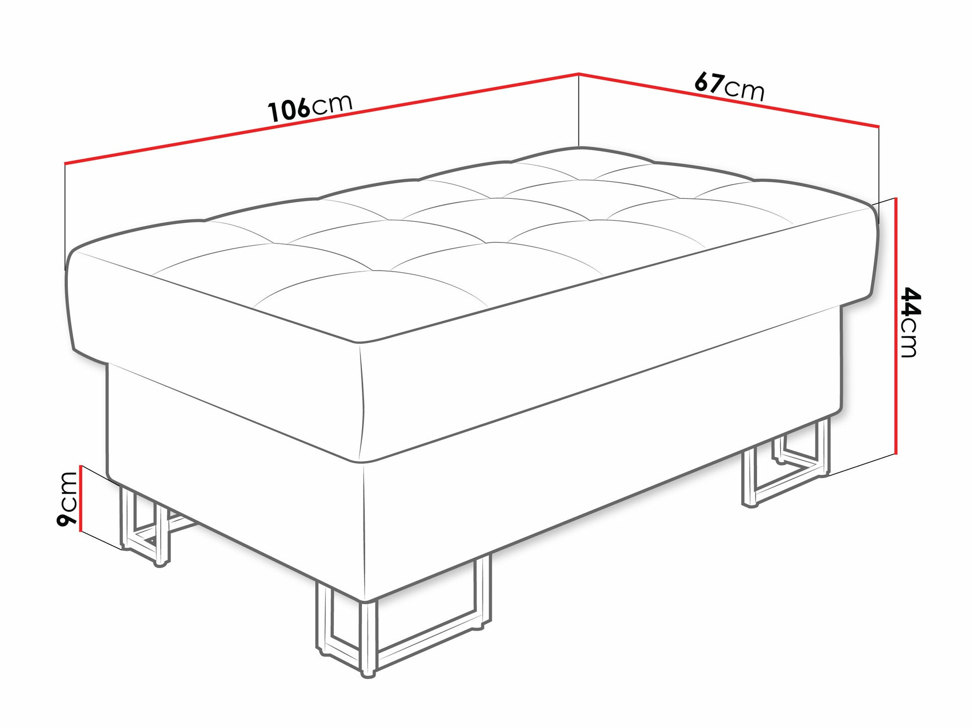 Tapacirana klupa Comfivo 237 (Coral 75)