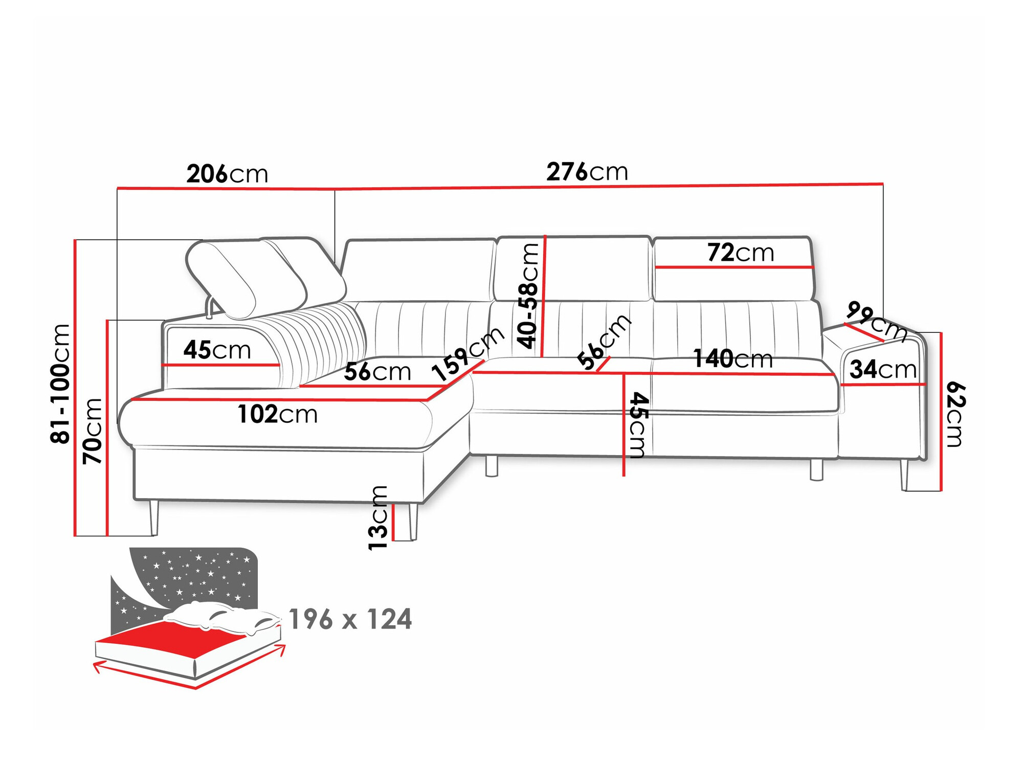 Ugaona sofa Comfivo 446 (Clara 215.03)