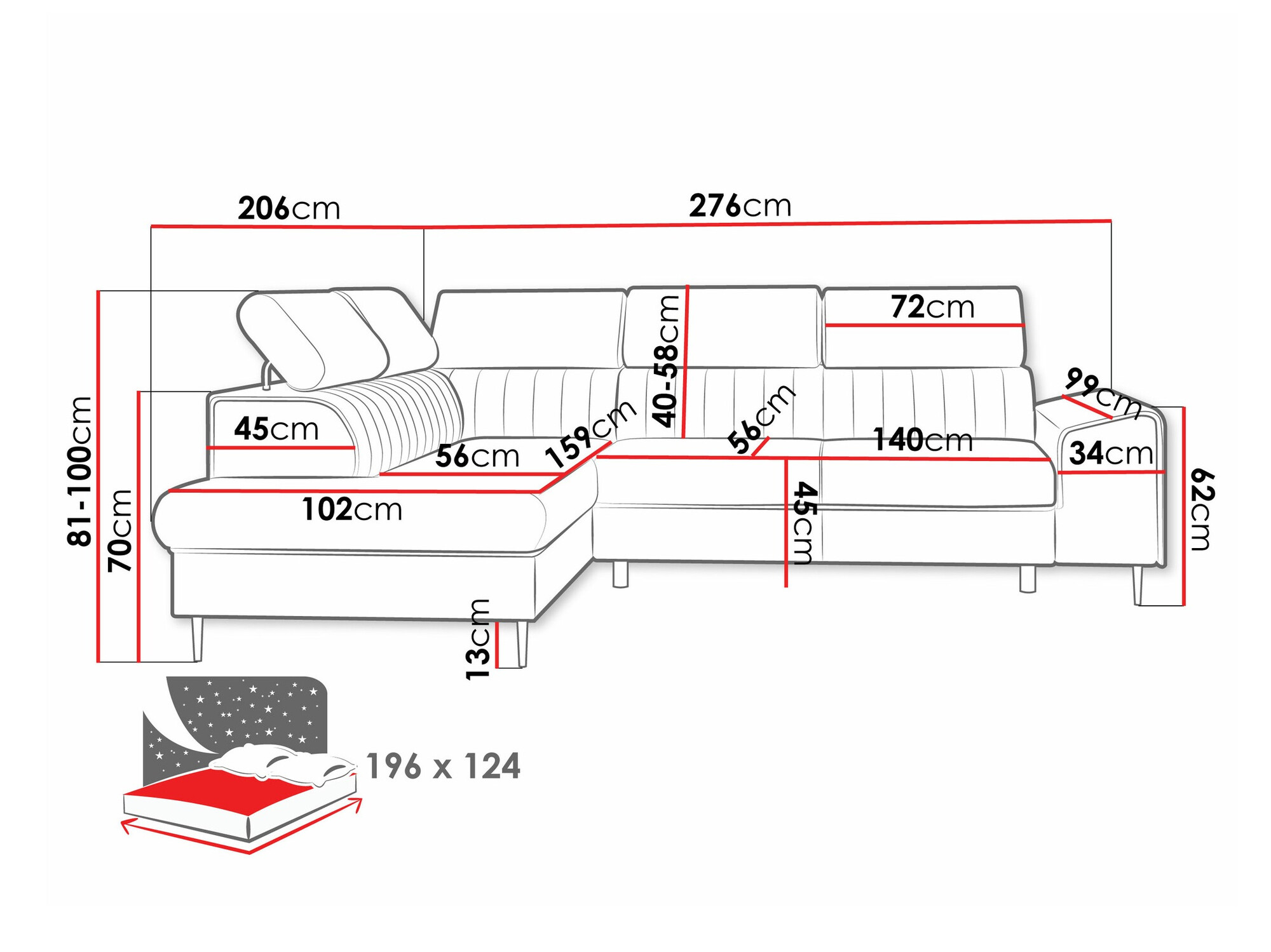 Ugaona sofa Comfivo 446 (Clara 215.03)