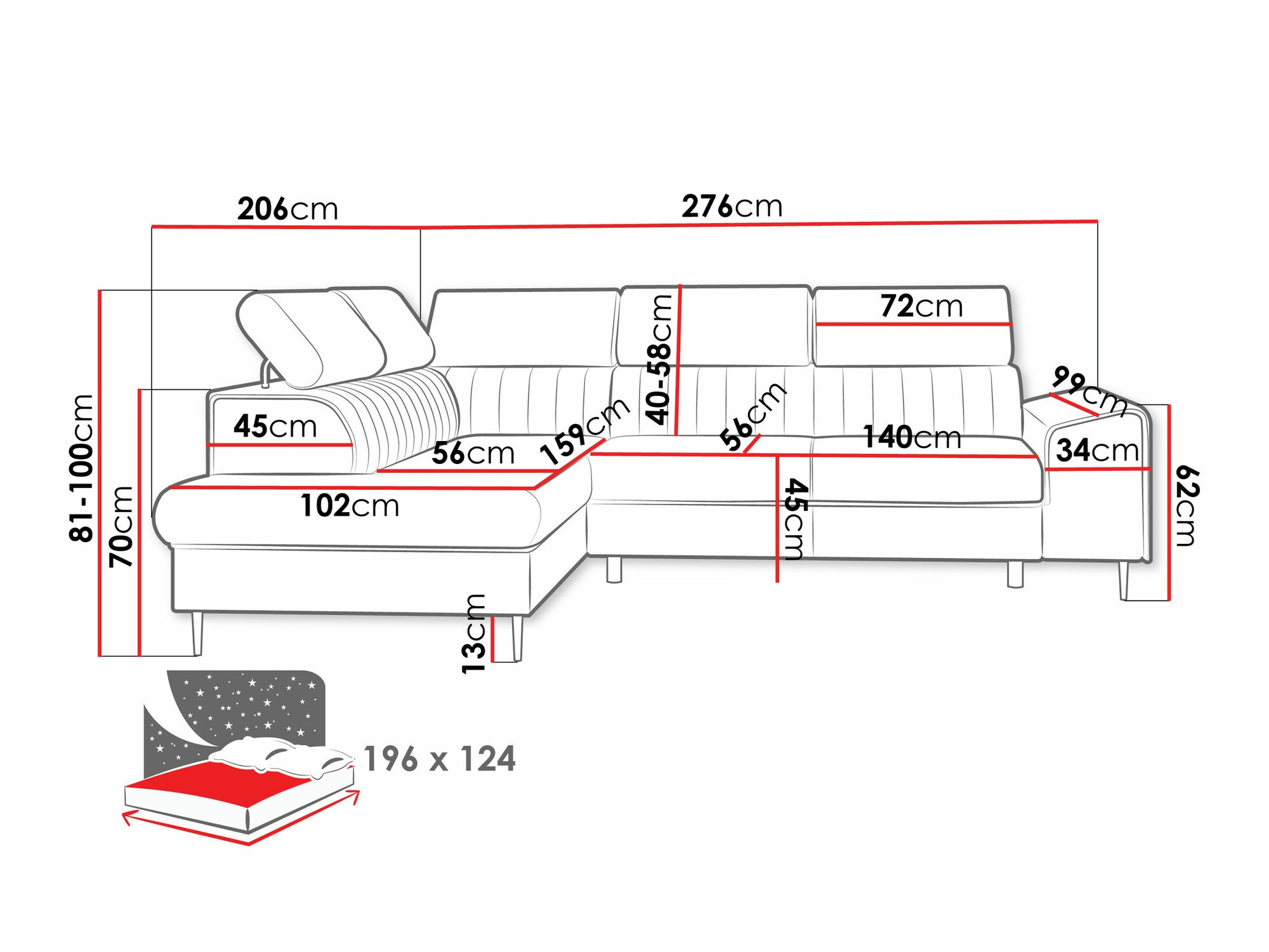 Ugaona sofa Comfivo 446 (Wave 05)