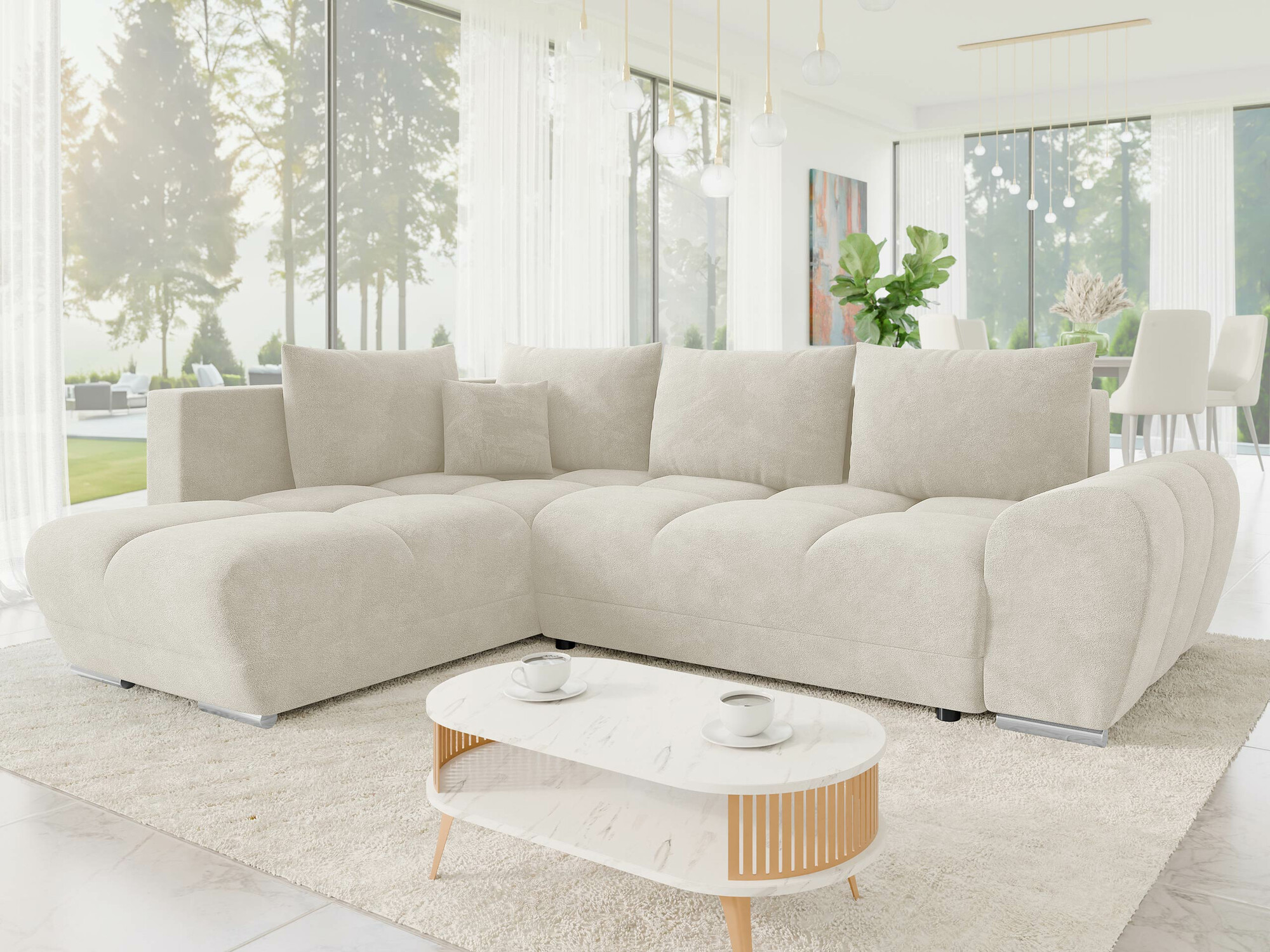 Ugaona sofa Camden 107 (Velo 621)