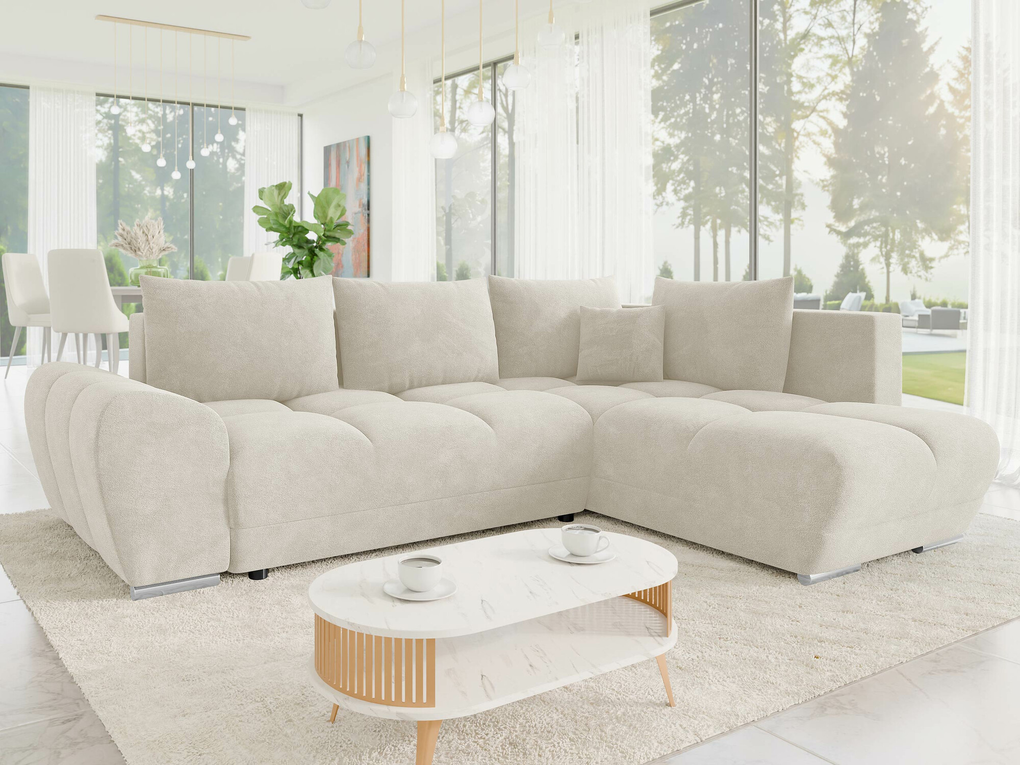 Ugaona sofa Camden 107 (Velo 621)