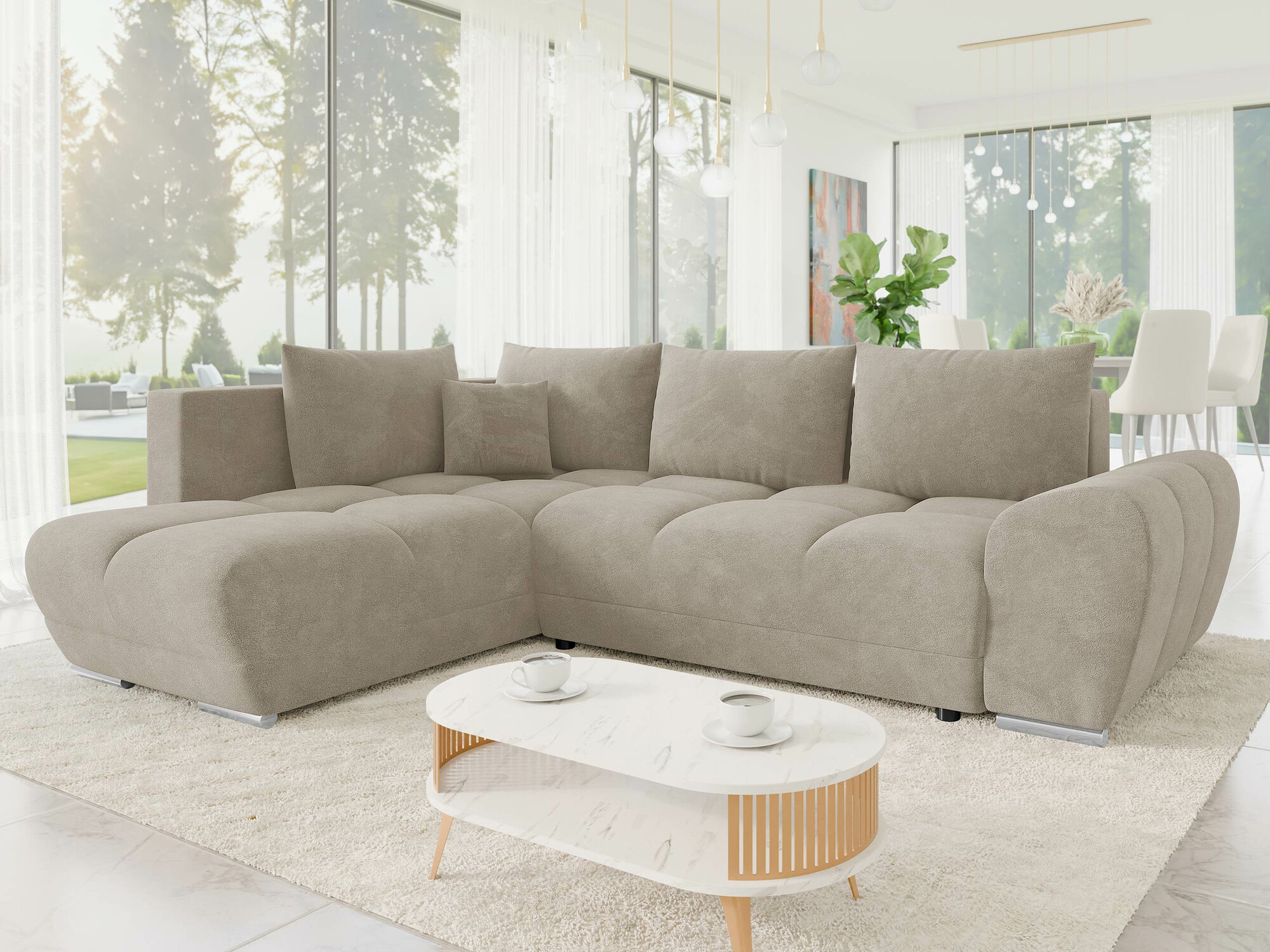 Ugaona sofa Camden 107 (Velo 623)