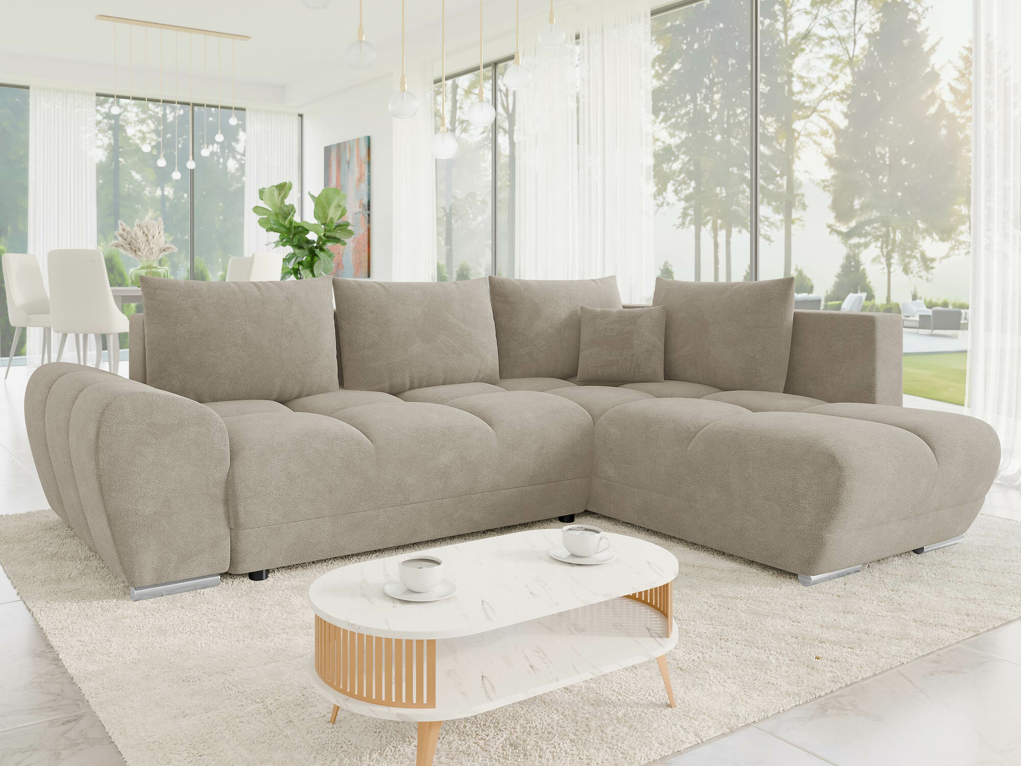 Ugaona sofa Camden 107 (Velo 623)